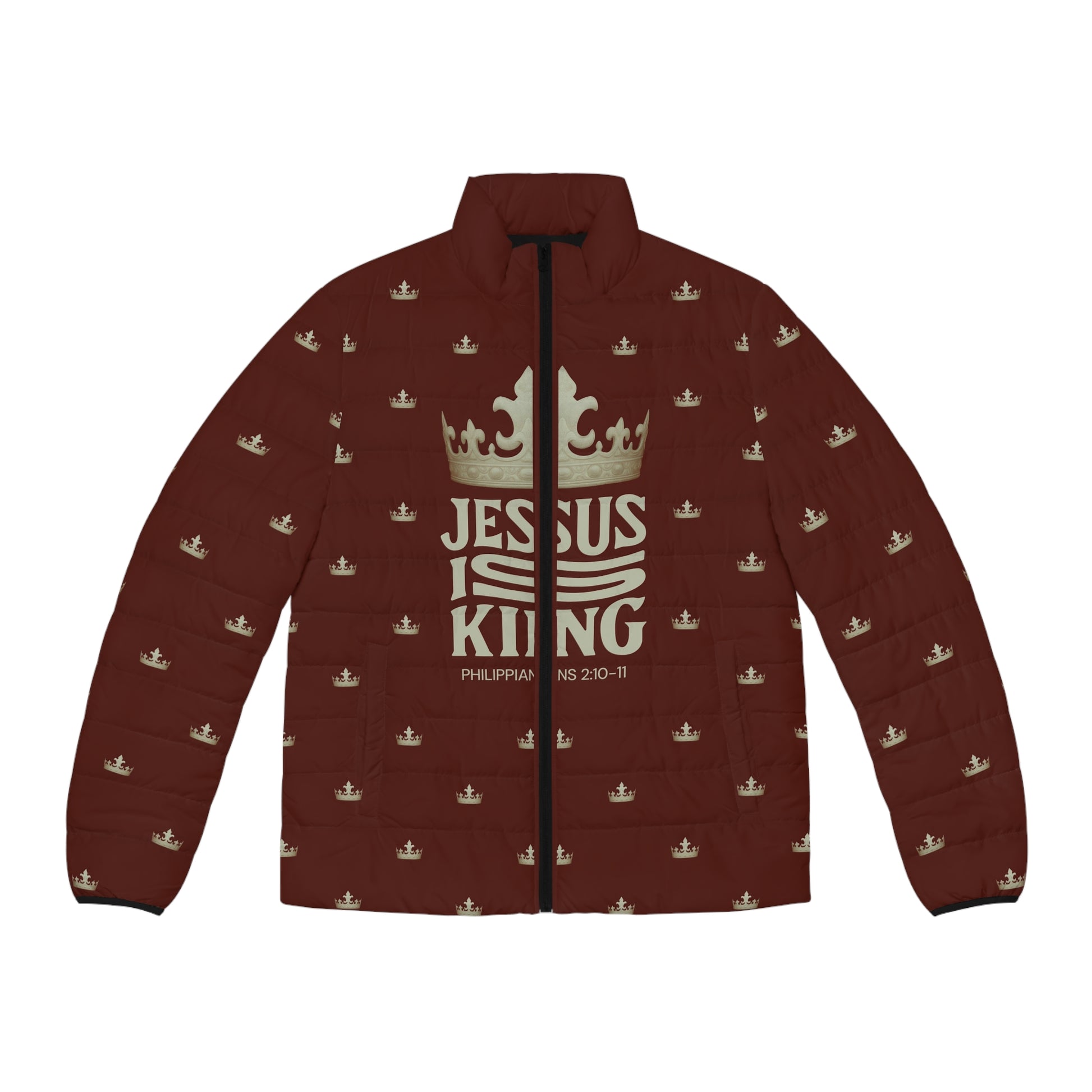 ChatGPT Plus Jesus Is King Men’s Puffer Jacket