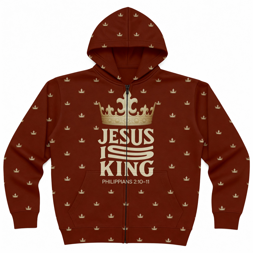 Jesus is King Unisex Zip Hoodie