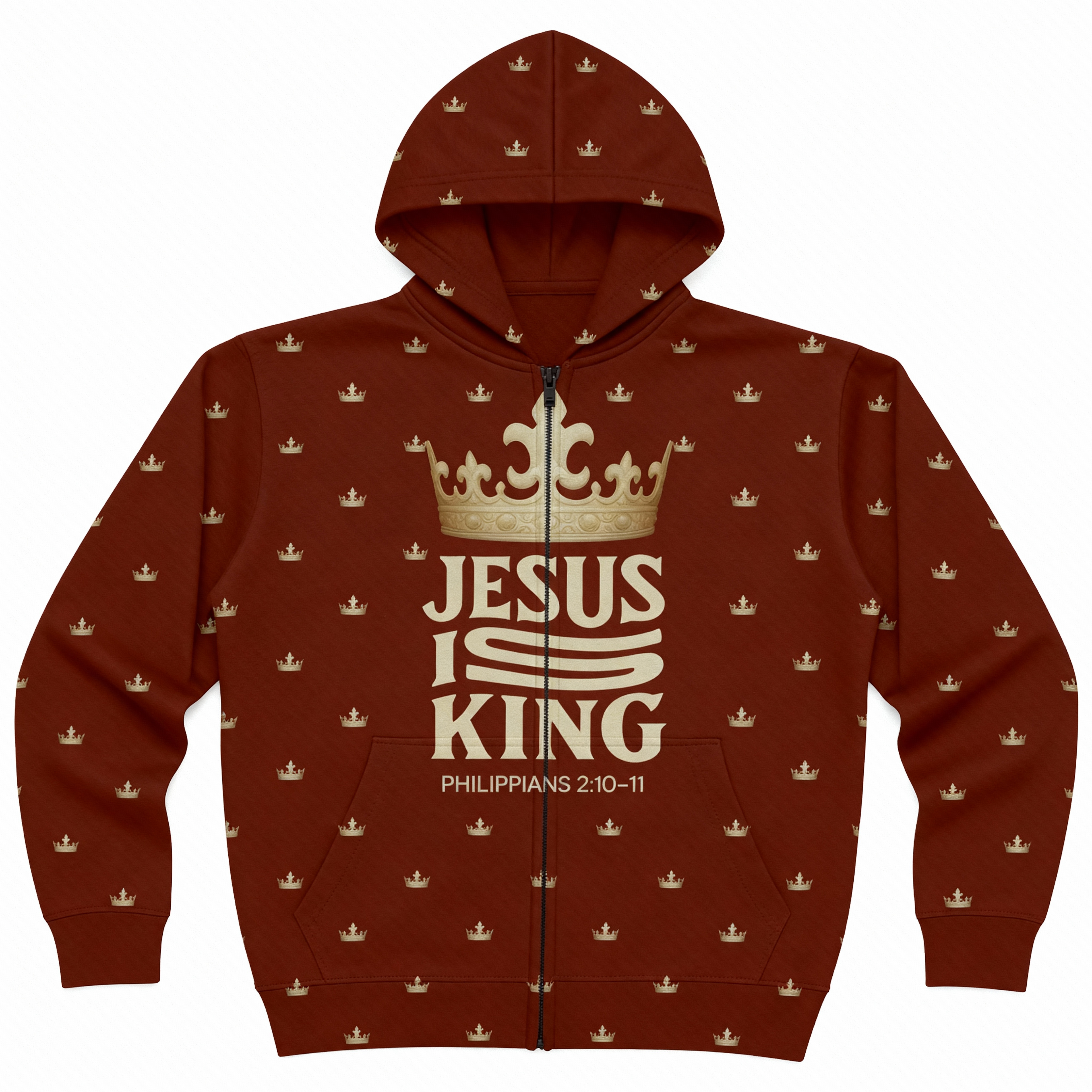 Jesus is King Unisex Zip Hoodie