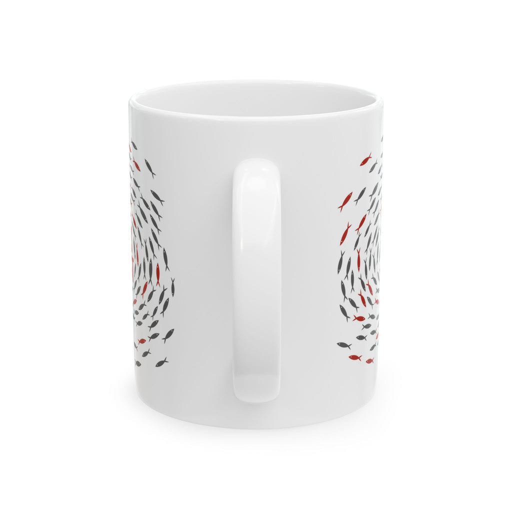 Spiraling Fish Ceramic Coffee Mug