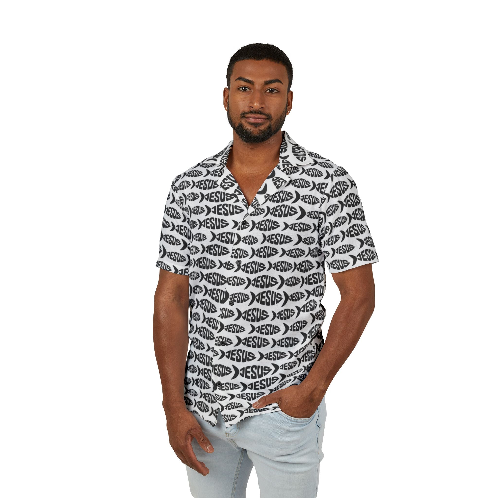 Men’s Jesus Fish Hawaiian Shirt