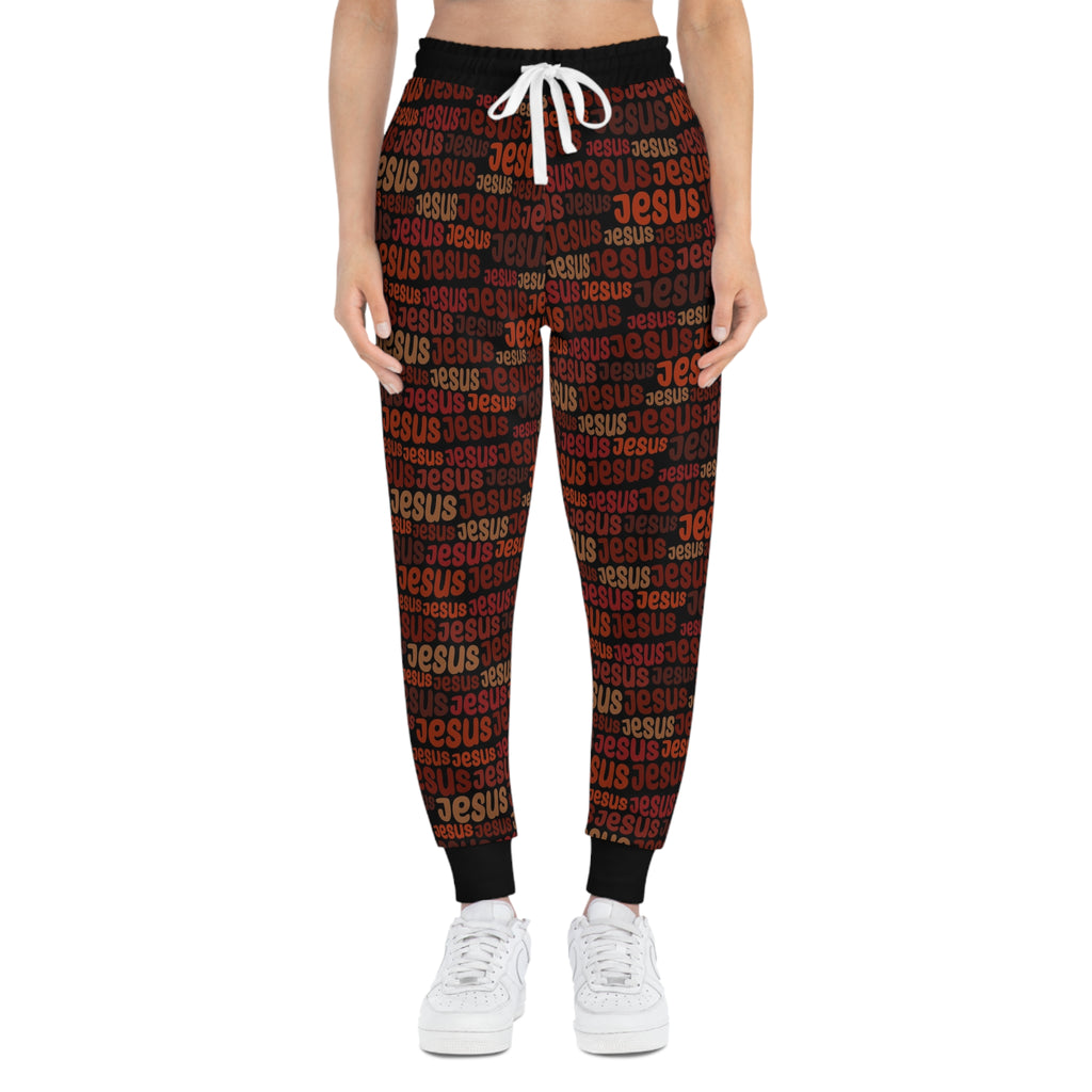 Jesus Pattern Faith-Based Joggers