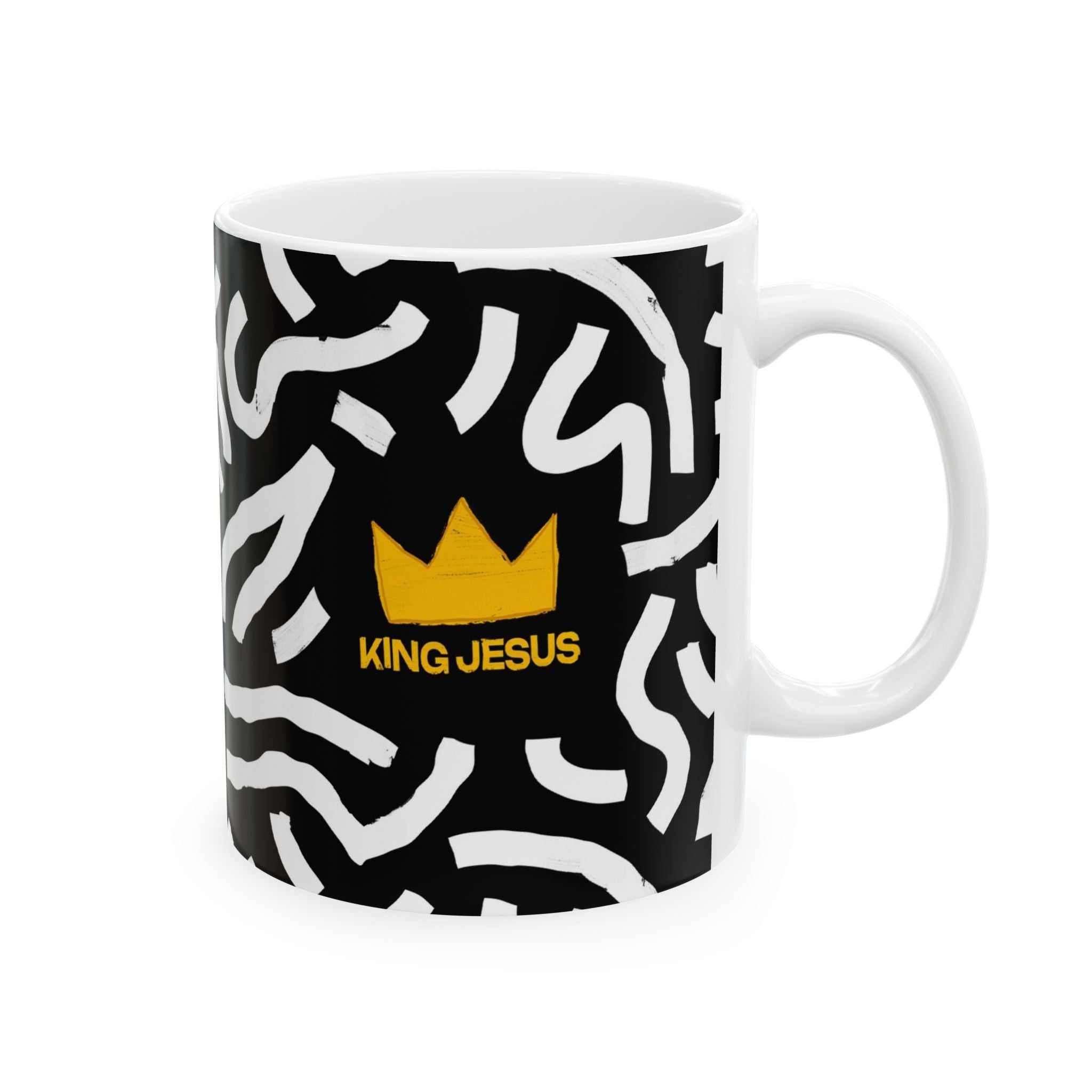 King Jesus Modern Abstract Ceramic Mug