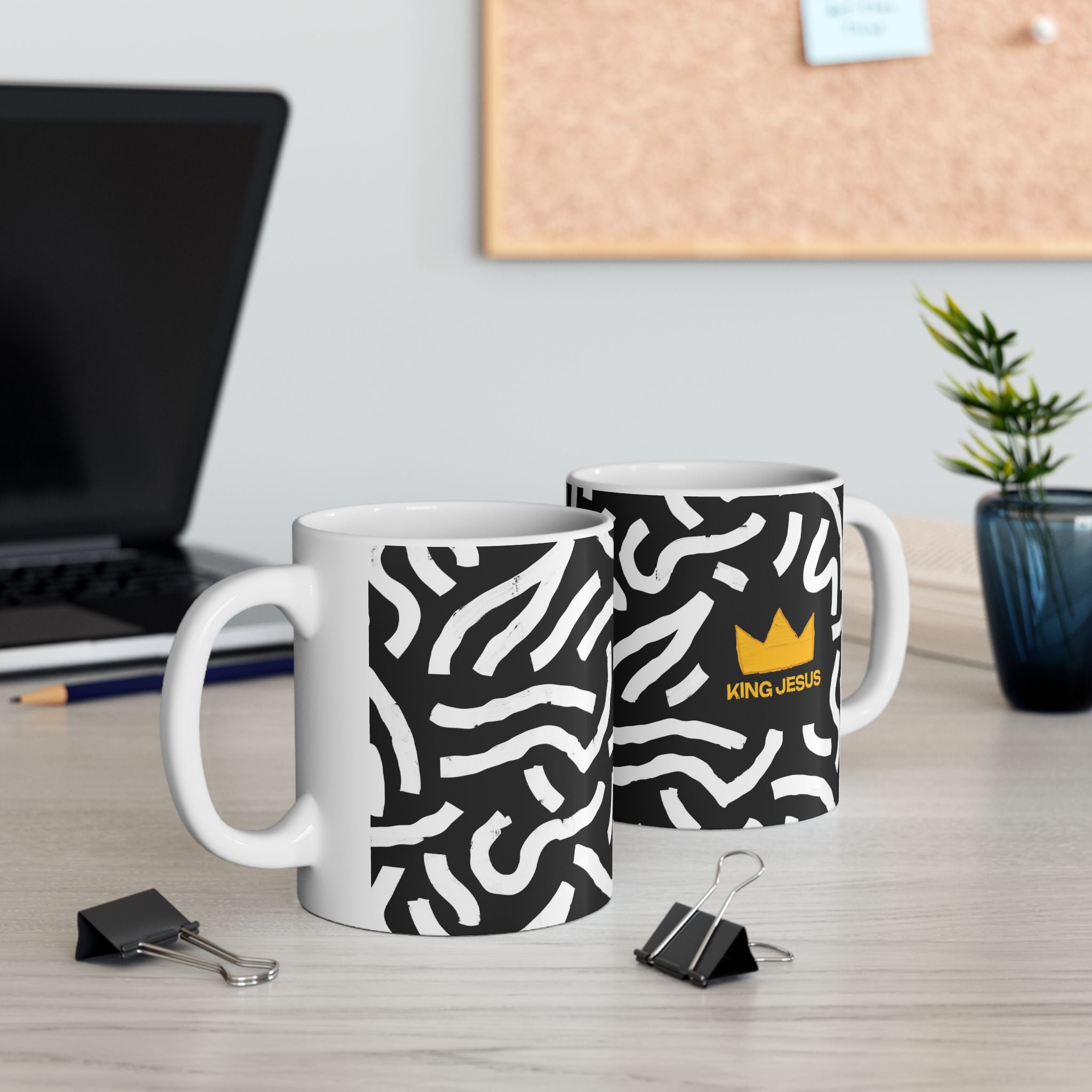 King Jesus Modern Abstract Ceramic Mug