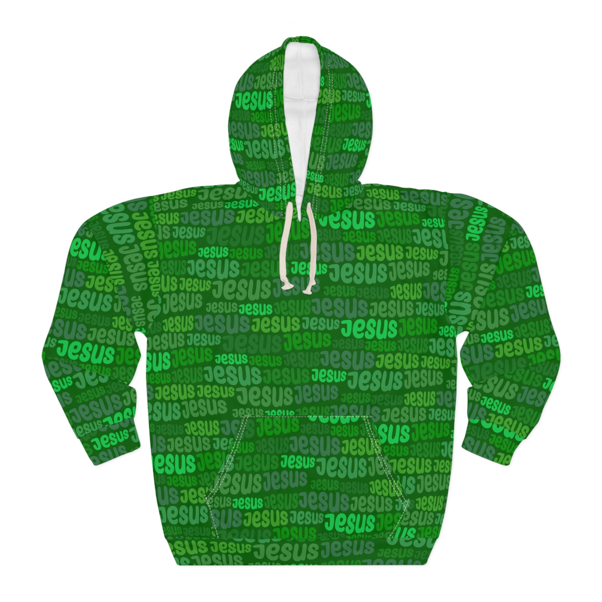 Jesus Green All-Over Print Unisex Hoodie