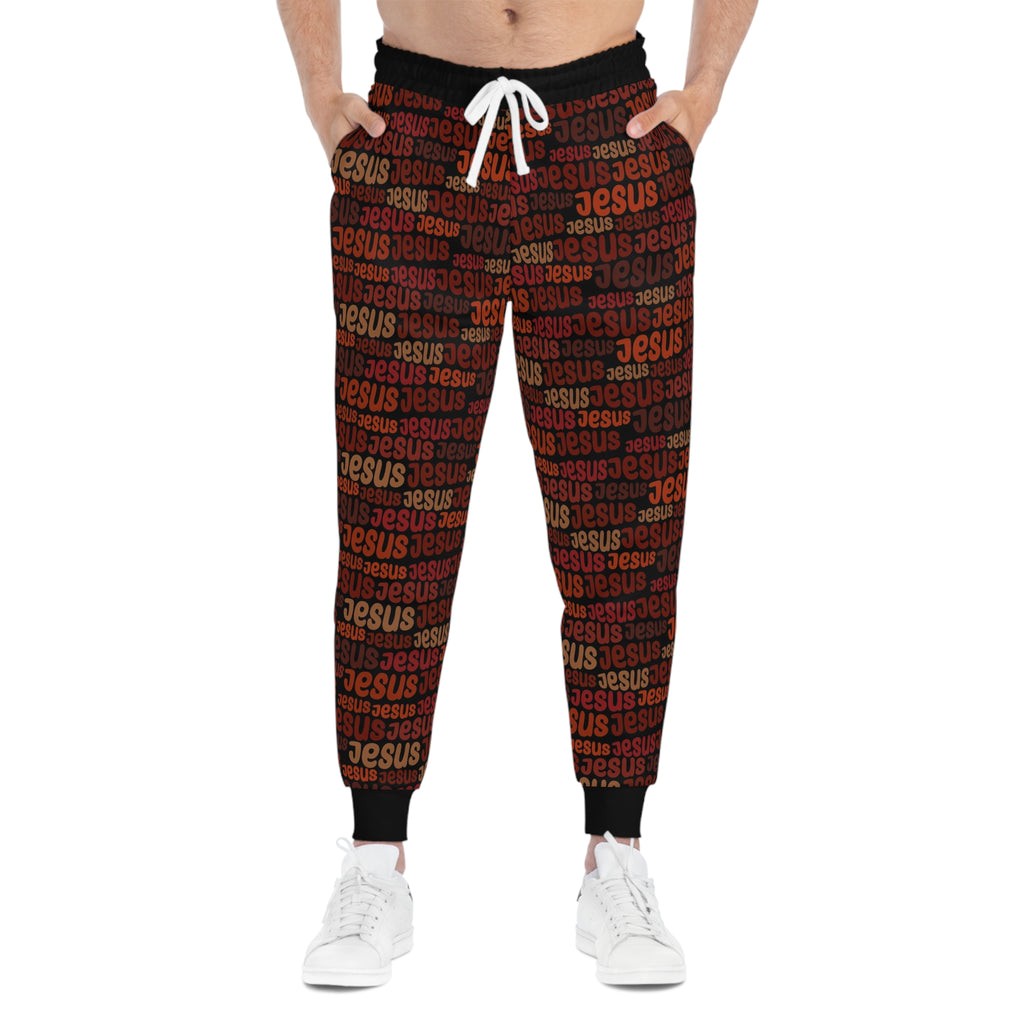 Jesus Pattern Faith-Based Joggers