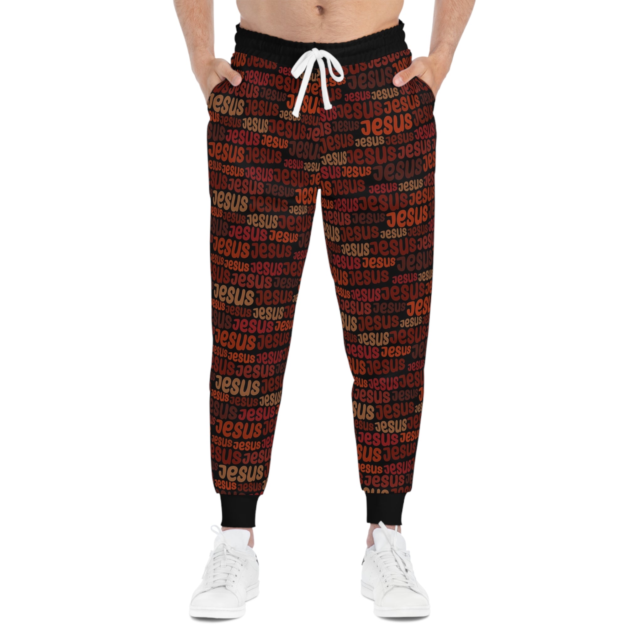 Jesus Pattern Faith-Based Joggers