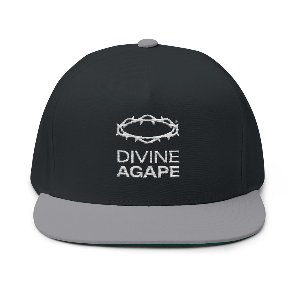 Divine Agape Embroidered Flat Bill Cap