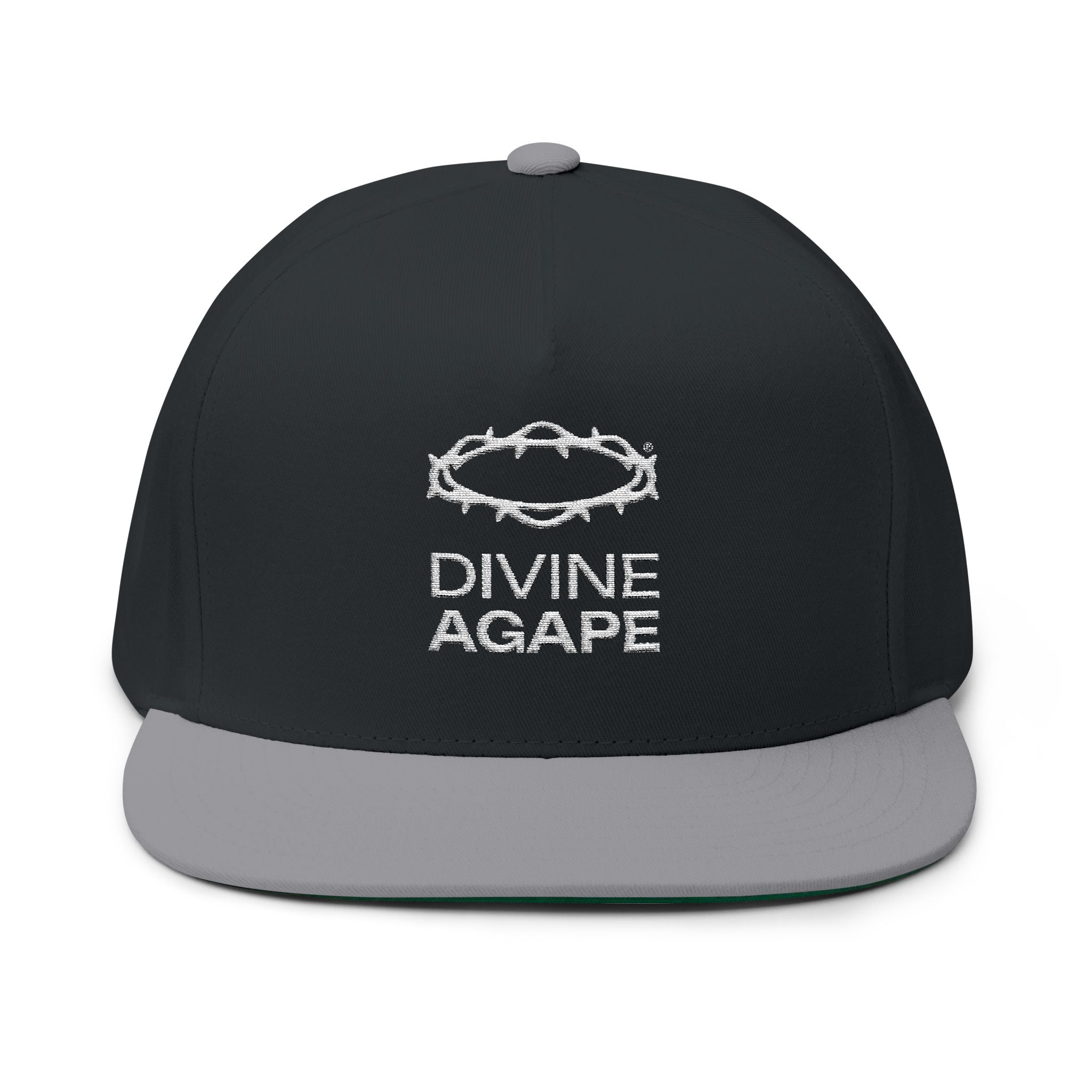 Divine Agape Embroidered Flat Bill Cap