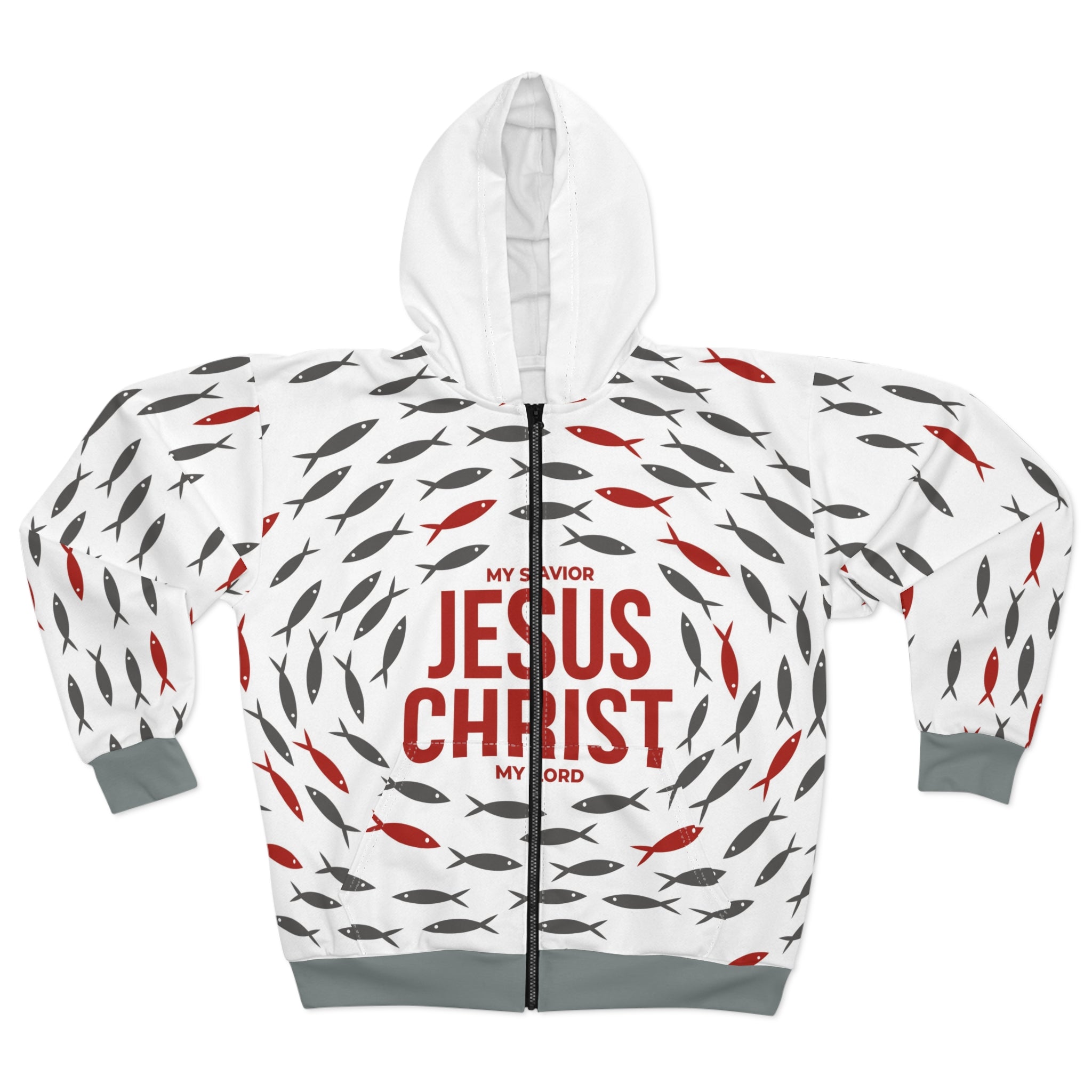 Christian Fish Zip Hoodie