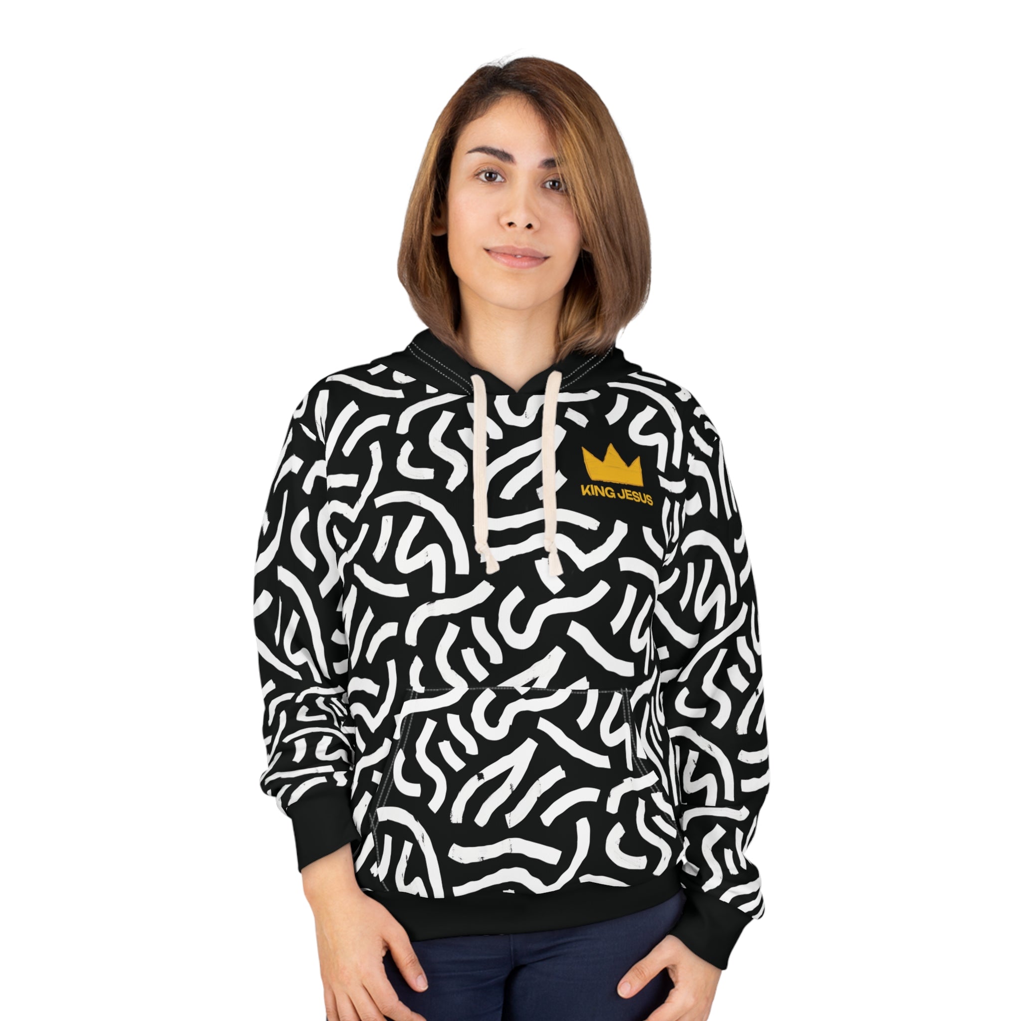 King Jesus Black & White Pullover Hoodie