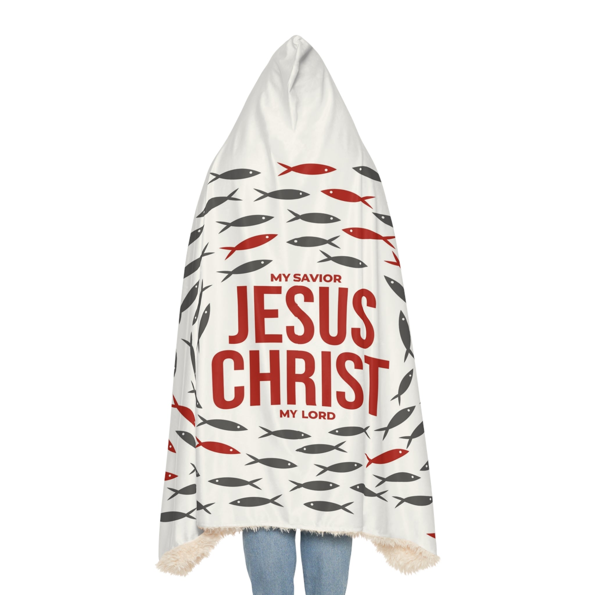 Cozy Fleece Blanket – Jesus Christ My Savior My Lord Design