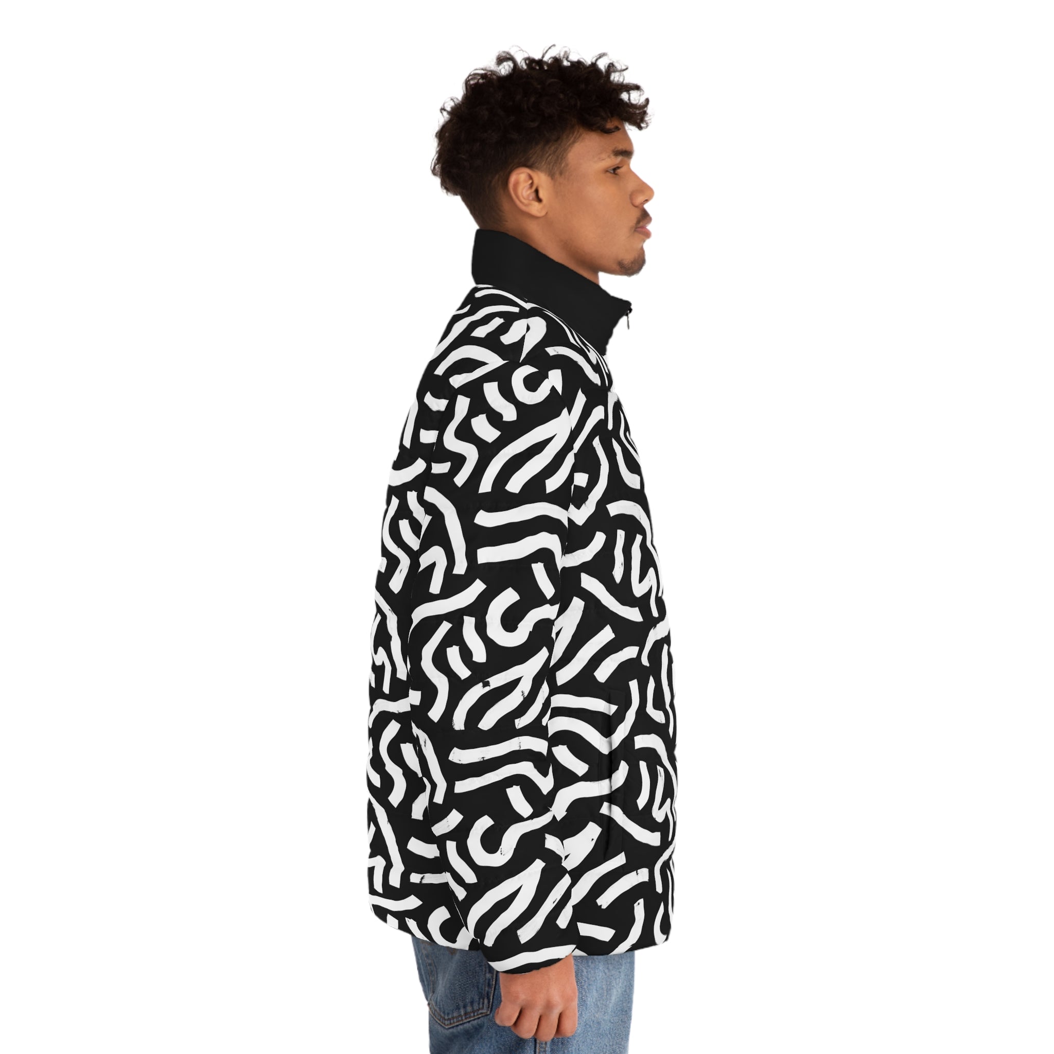 King Jesus All‑Over Print Men’s Puffer Jacket