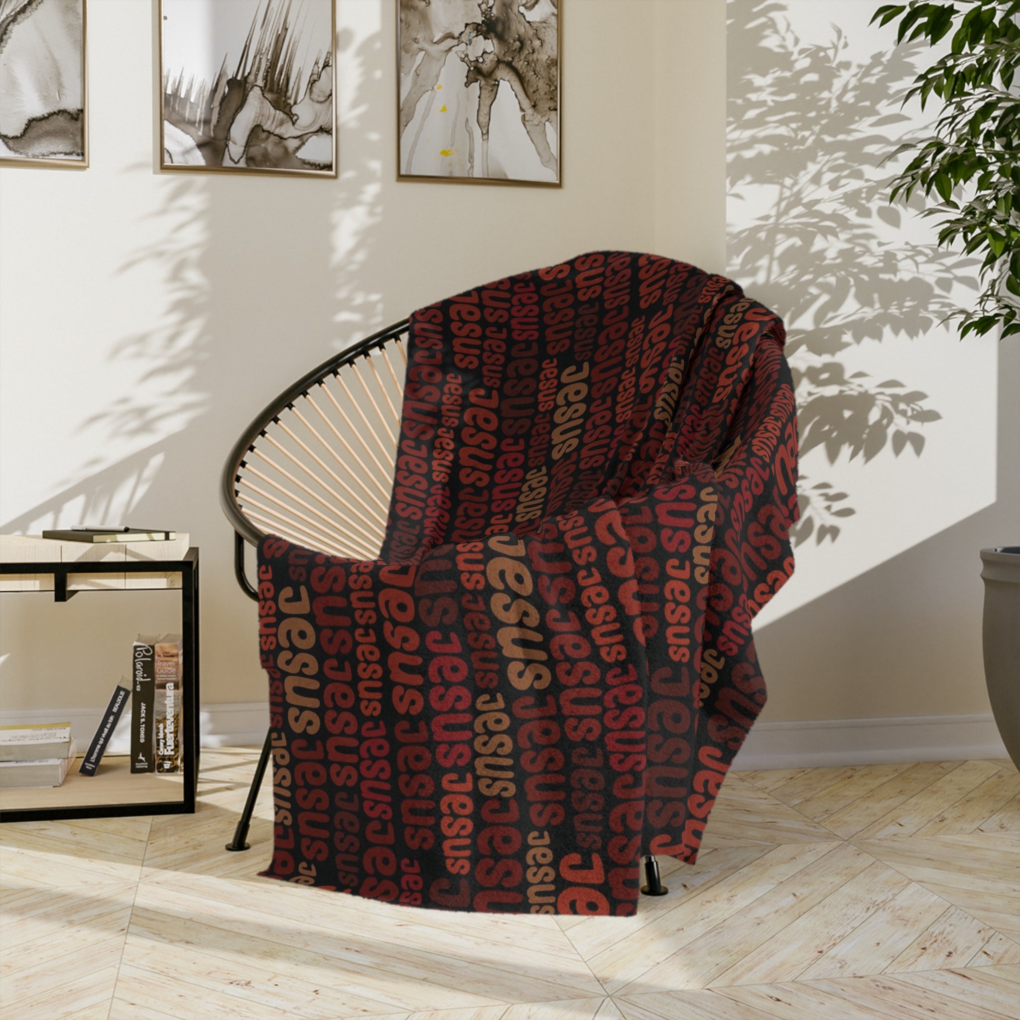Jesus Pattern Velveteen Microfiber Blanket