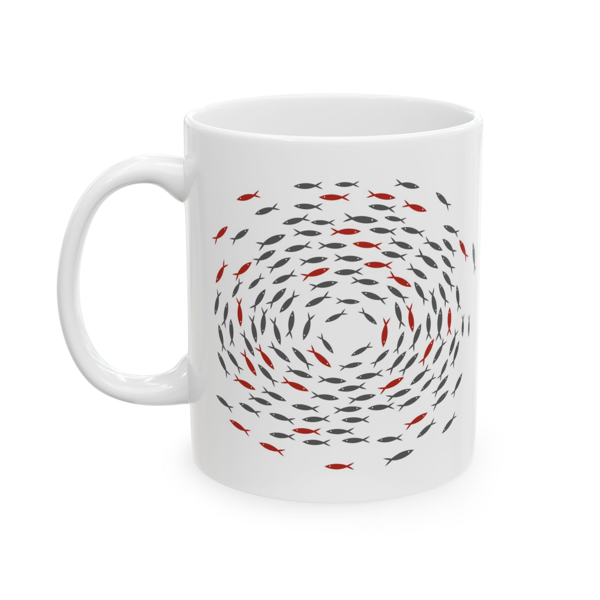 Spiraling Fish Ceramic Coffee Mug