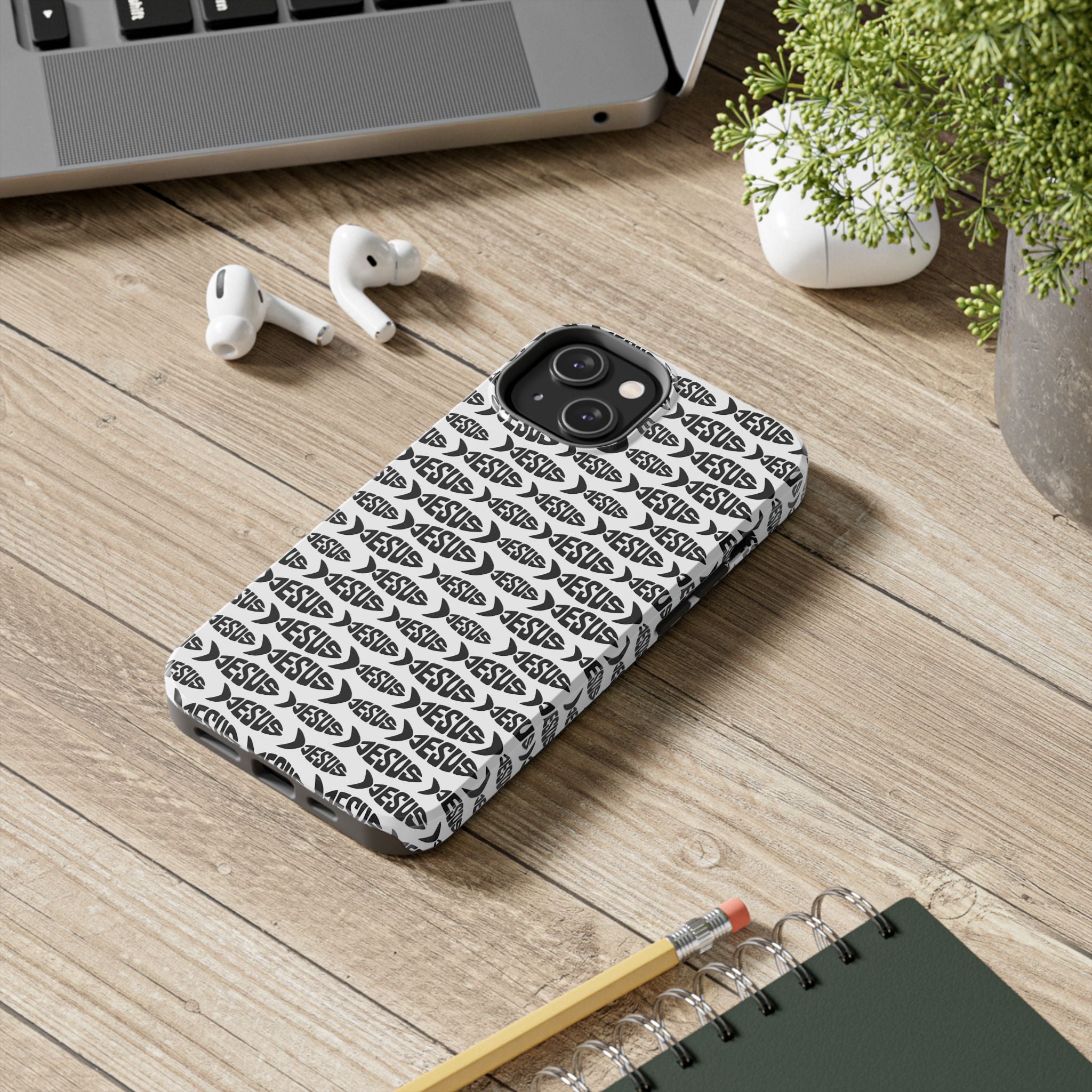 Christian Fish Pattern Tough Phone Case