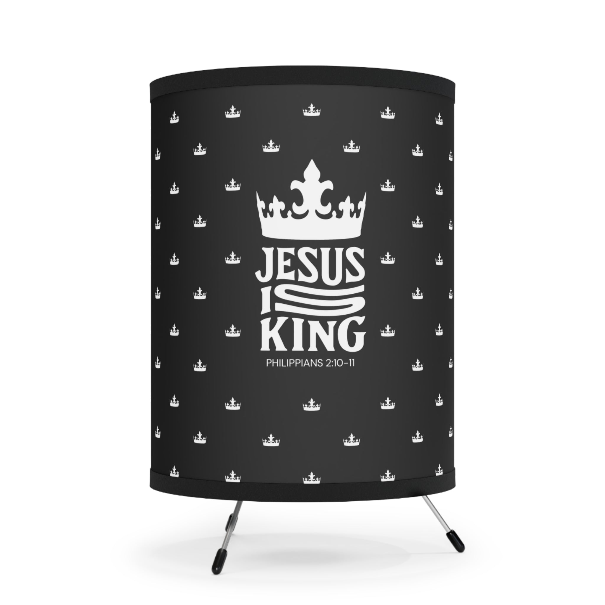 Stylish Tripod Lamp – Jesus is King Design