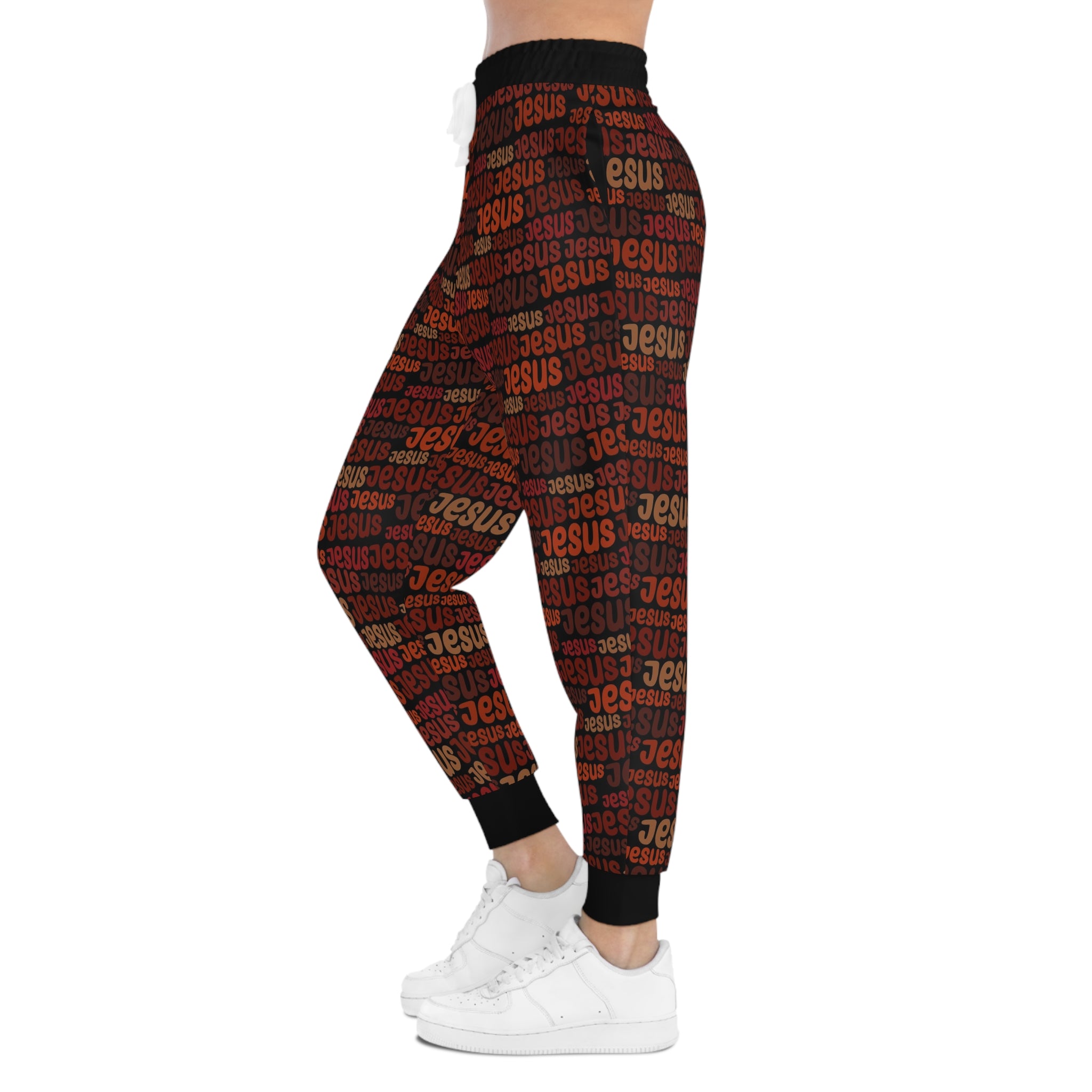 Jesus Pattern Faith-Based Joggers