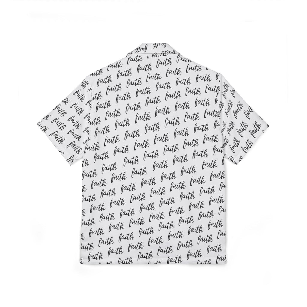 Men’s Faith Text Hawaiian Camp Shirt 