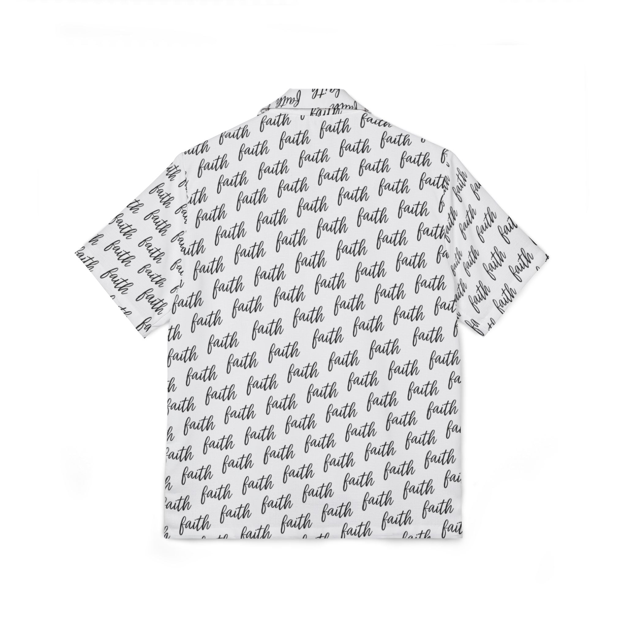 Men’s Faith Text Hawaiian Camp Shirt 