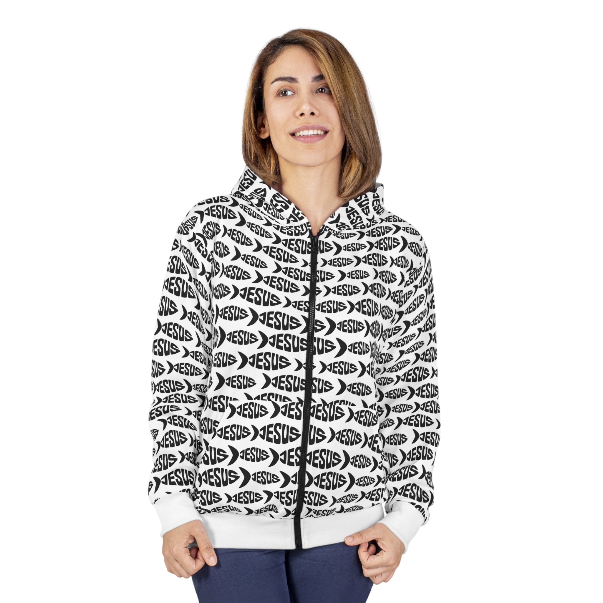 Jesus Fish Unisex Zip Hoodie