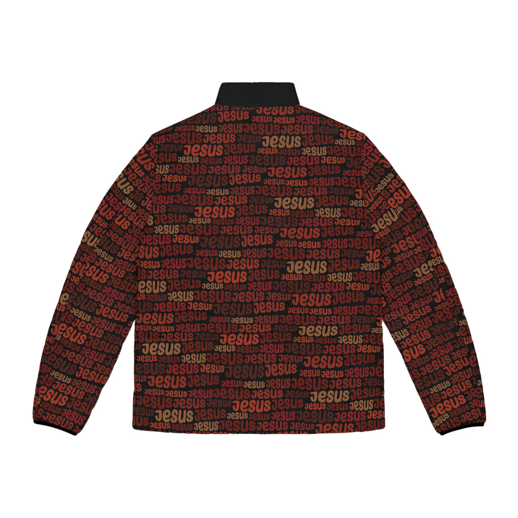 Jesus Pattern AOP Men’s Puffer Jacket
