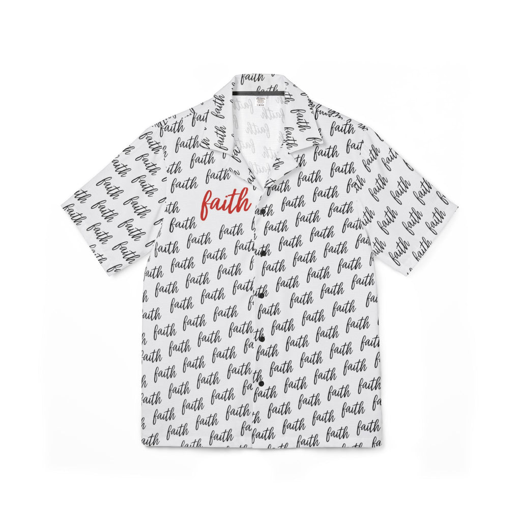 Men’s Faith Text Hawaiian Camp Shirt 