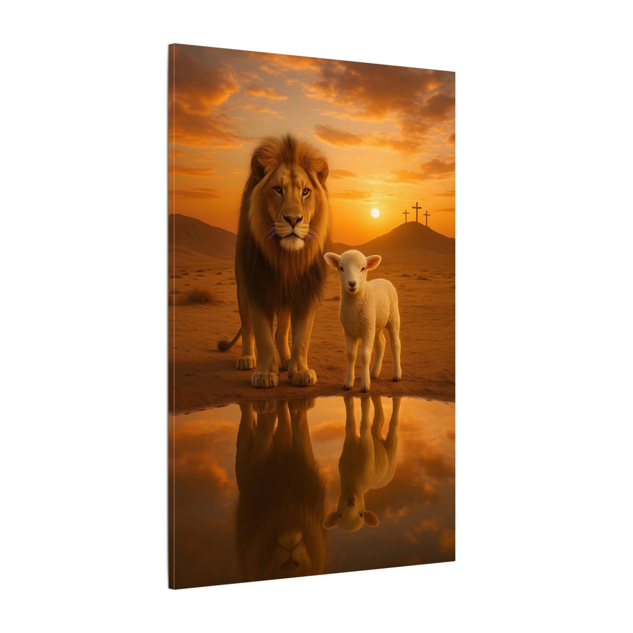 Lion & Lamb Canvas Art 