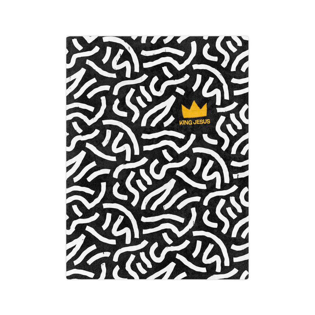 Cozy Velveteen Microfiber Blanket - King Jesus Design