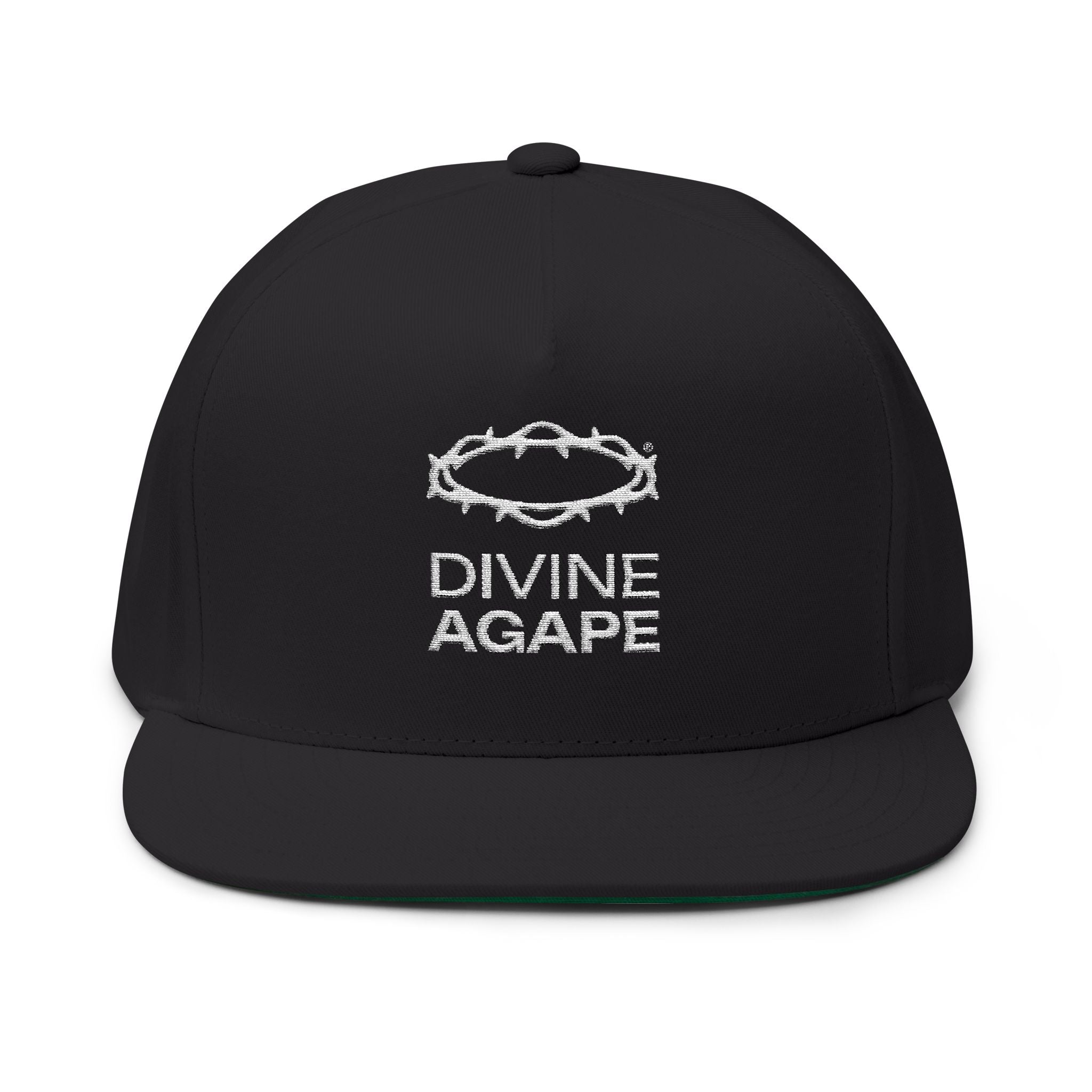 Divine Agape Embroidered Flat Bill Cap