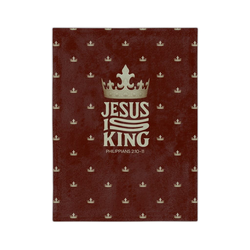 Jesus Is King Velveteen Microfiber Blanket