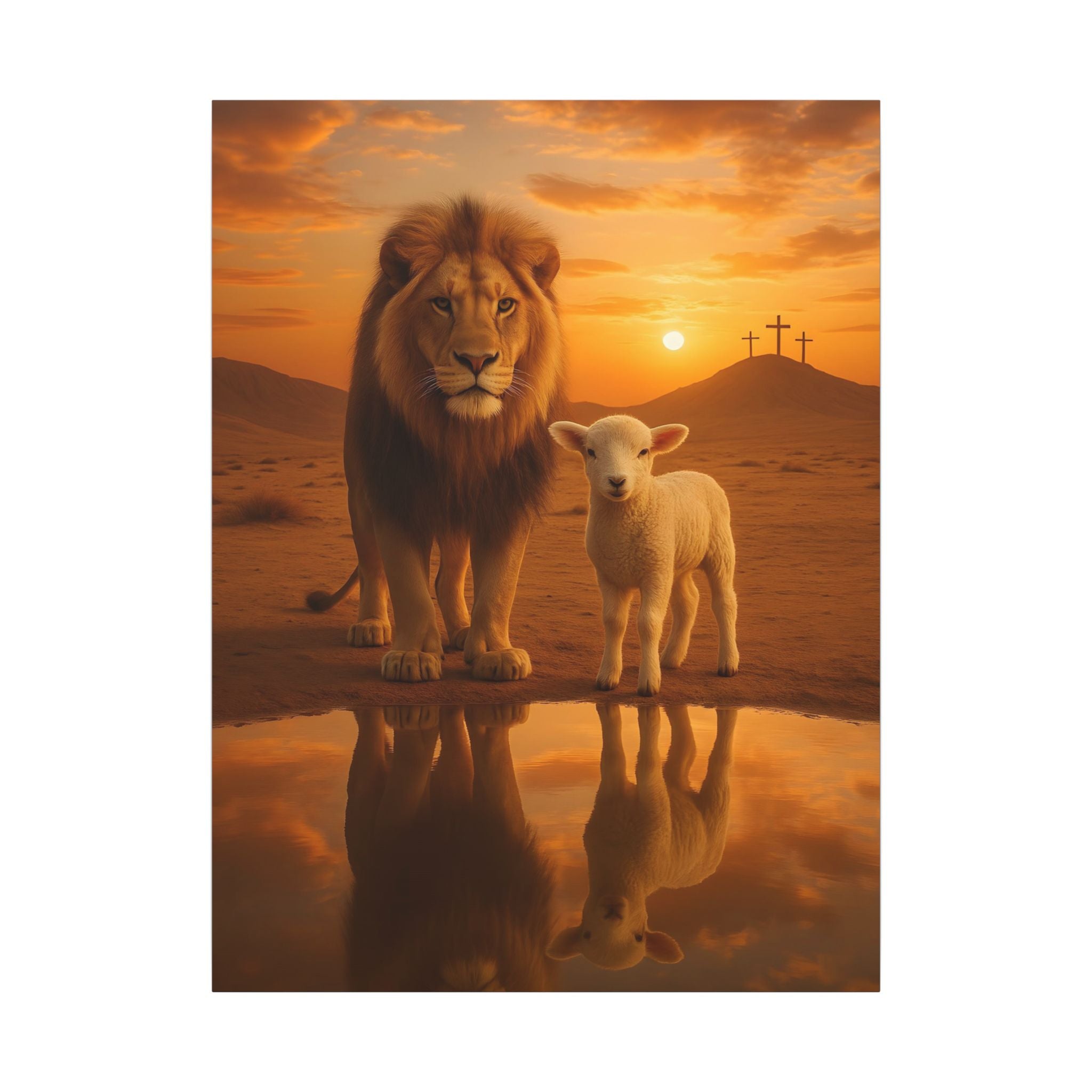 Lion & Lamb Canvas Art 