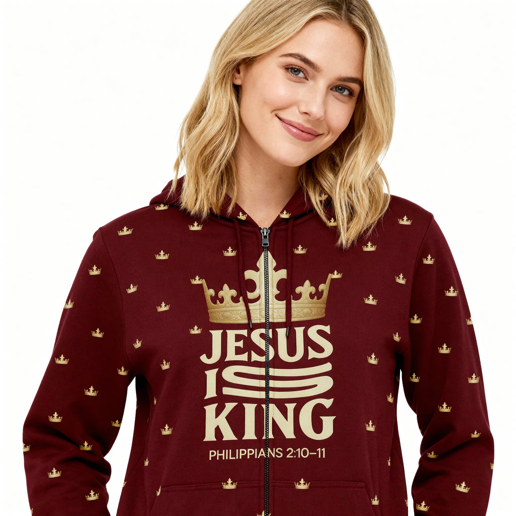 Jesus is King Unisex Zip Hoodie