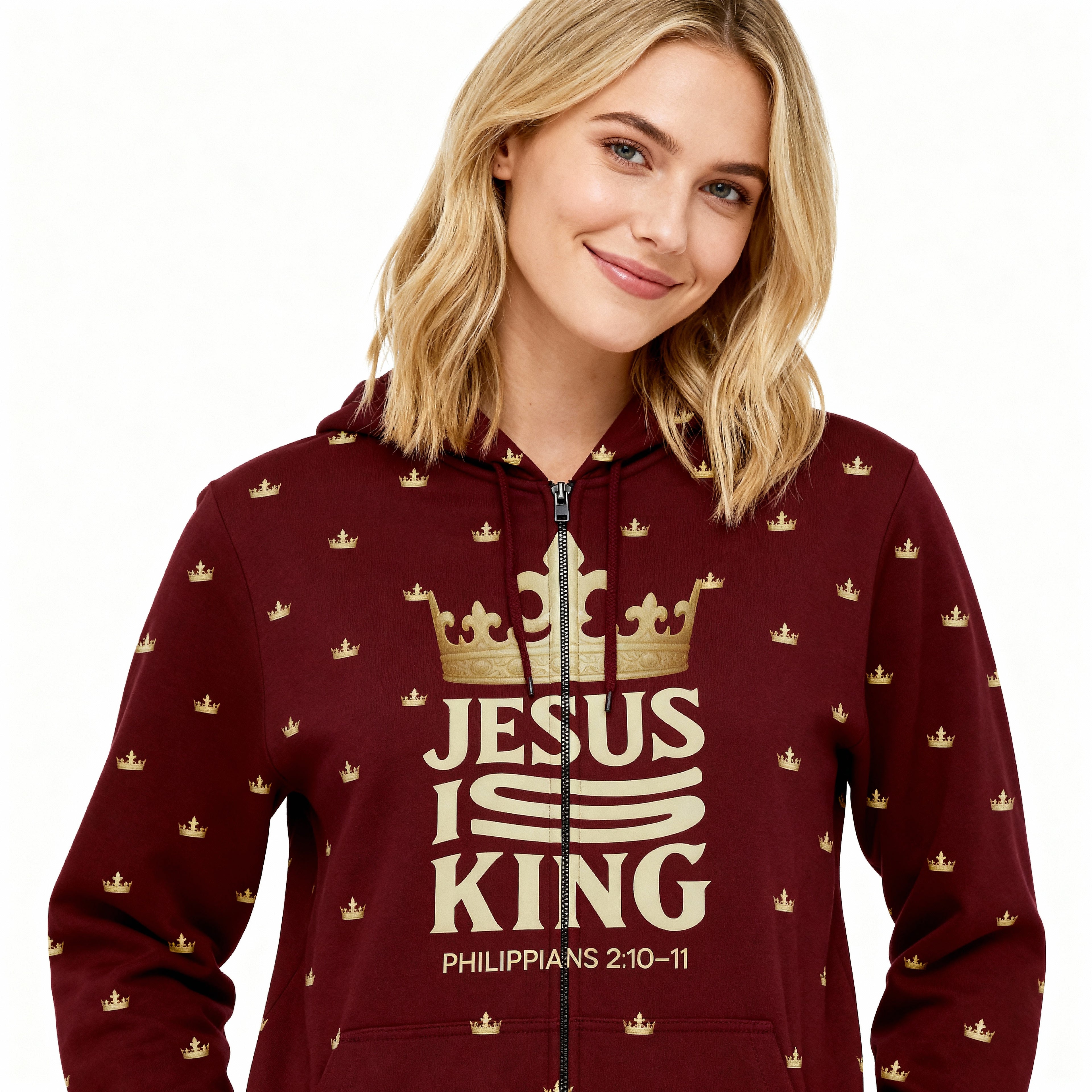 Jesus is King Unisex Zip Hoodie