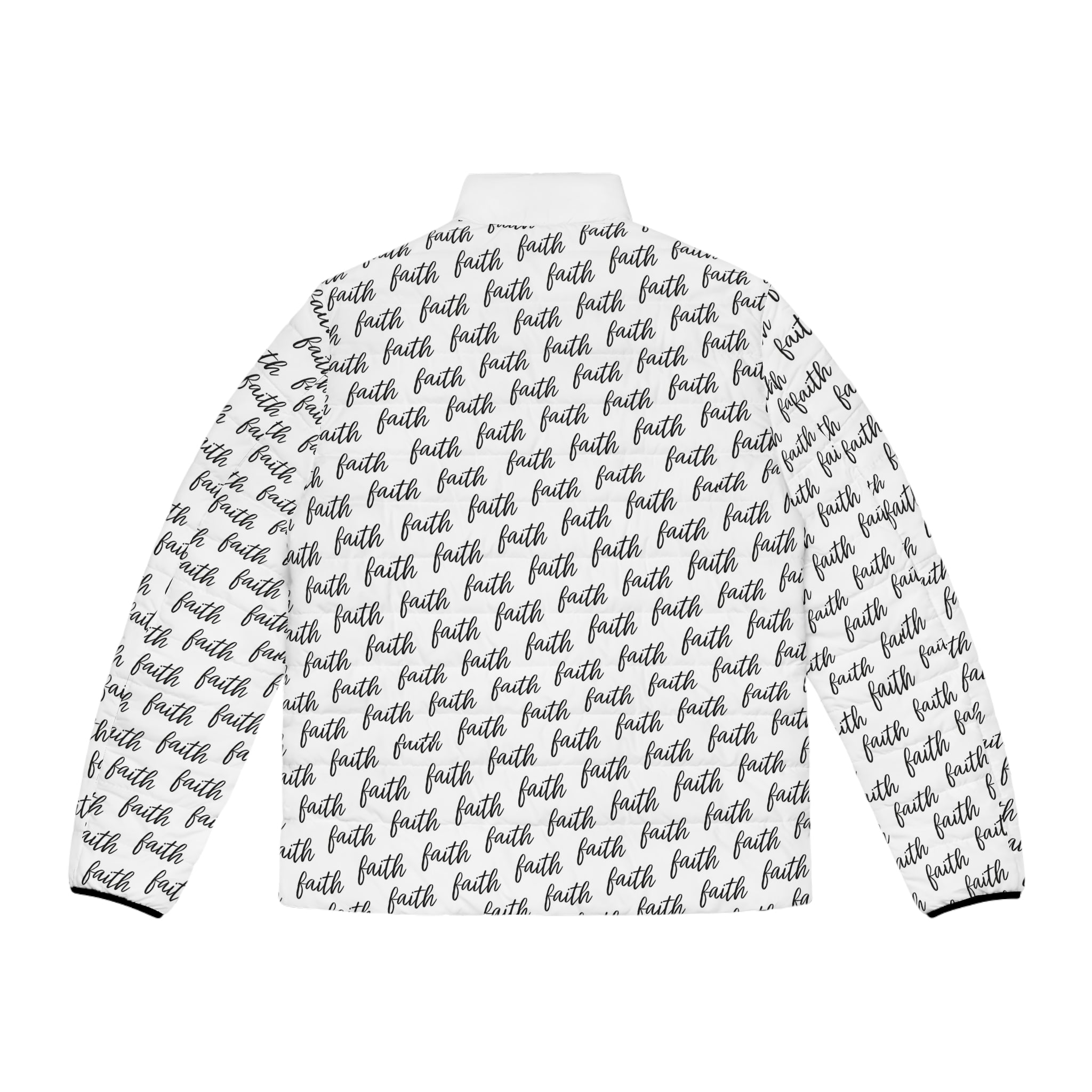 Men’s Faith‑Print Puffer Jacket