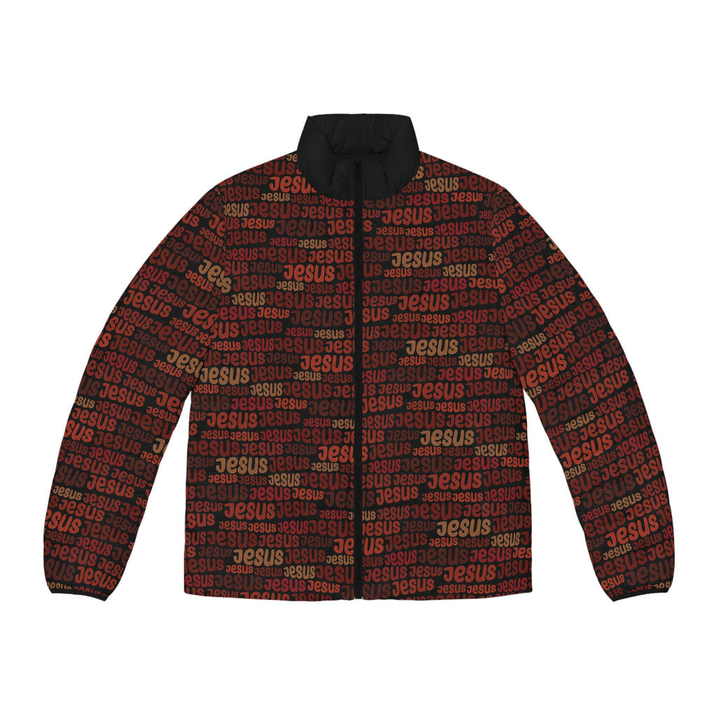 Jesus Pattern AOP Men’s Puffer Jacket