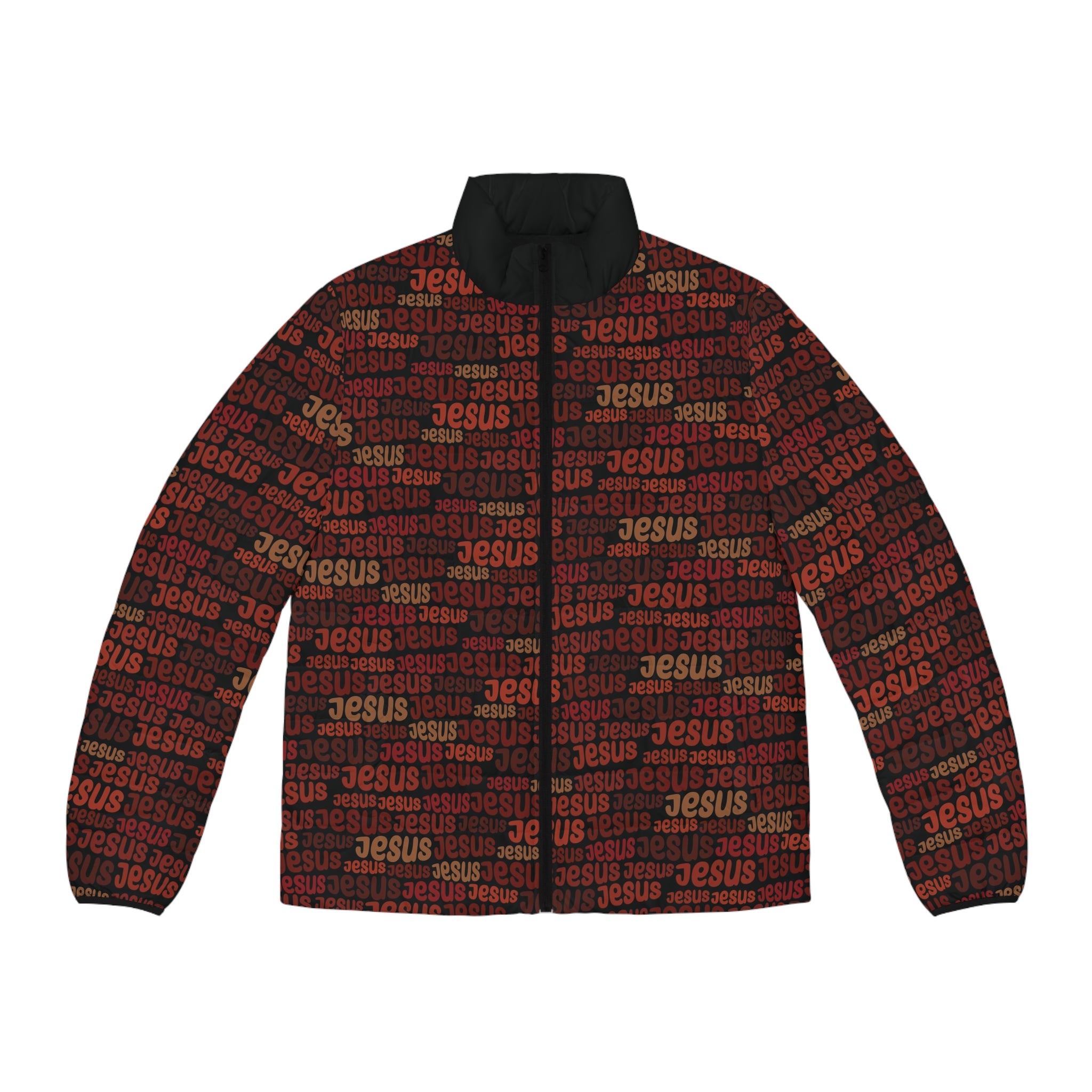 Jesus Pattern AOP Men’s Puffer Jacket