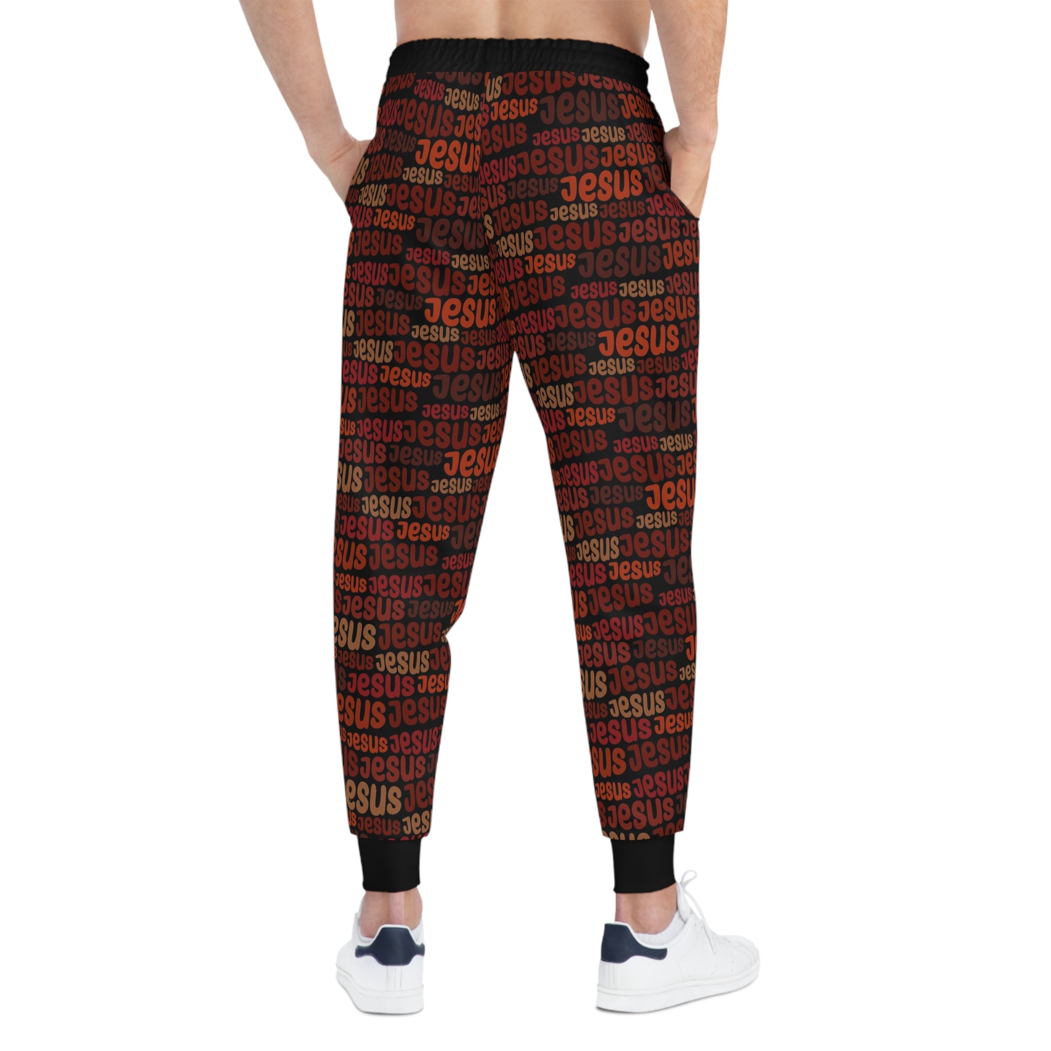 Jesus Pattern Faith-Based Joggers