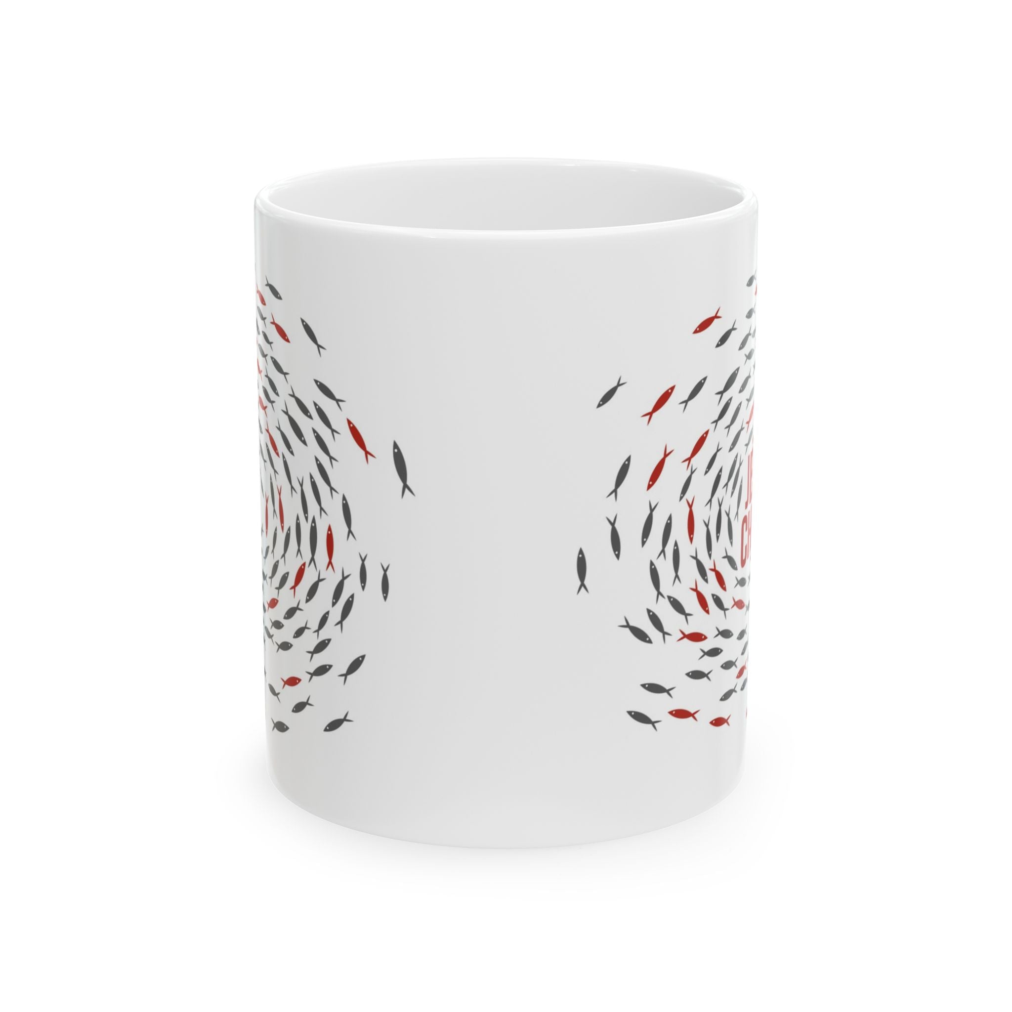 Spiraling Fish Ceramic Coffee Mug