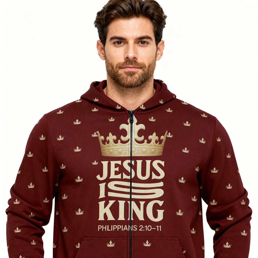 Jesus is King Unisex Zip Hoodie
