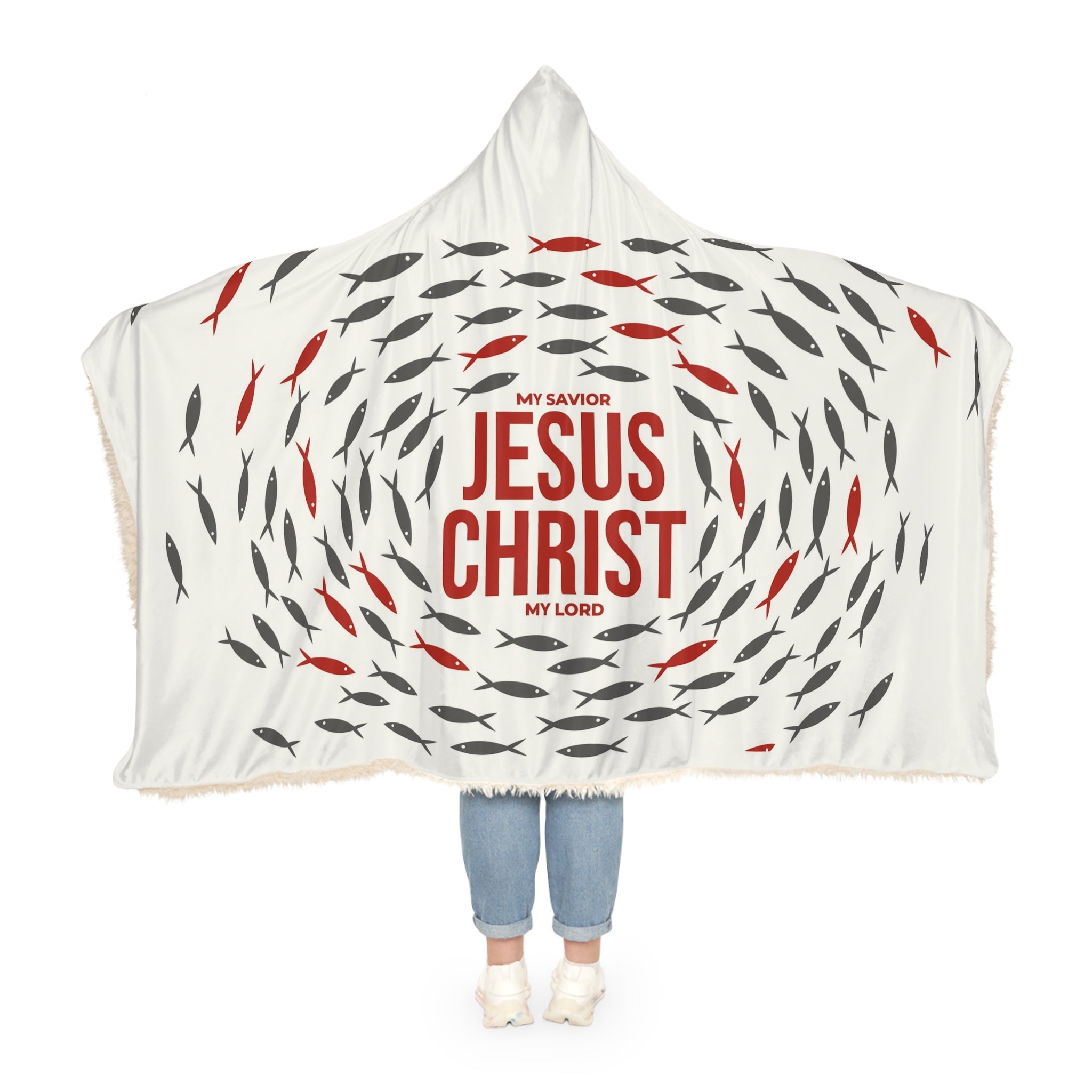 Cozy Fleece Blanket – Jesus Christ My Savior My Lord Design