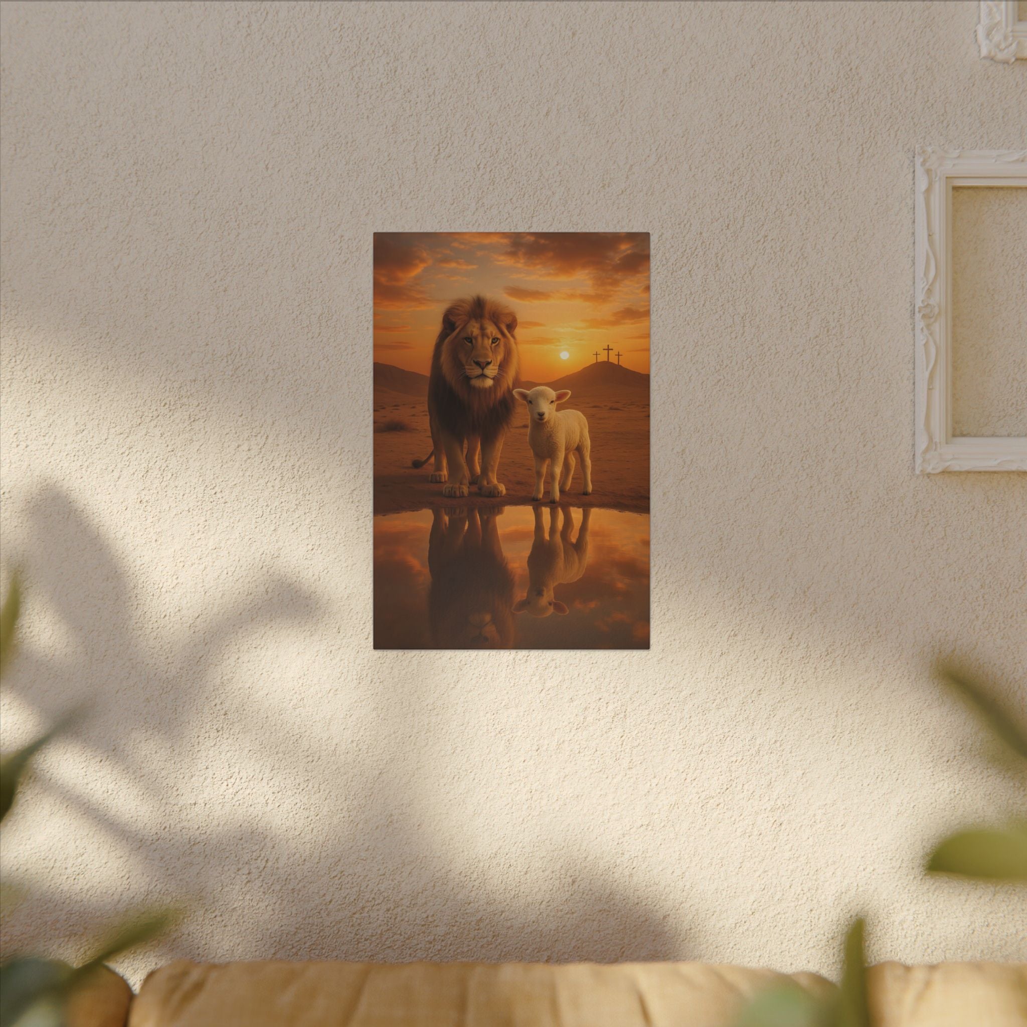 Lion & Lamb Canvas Art 