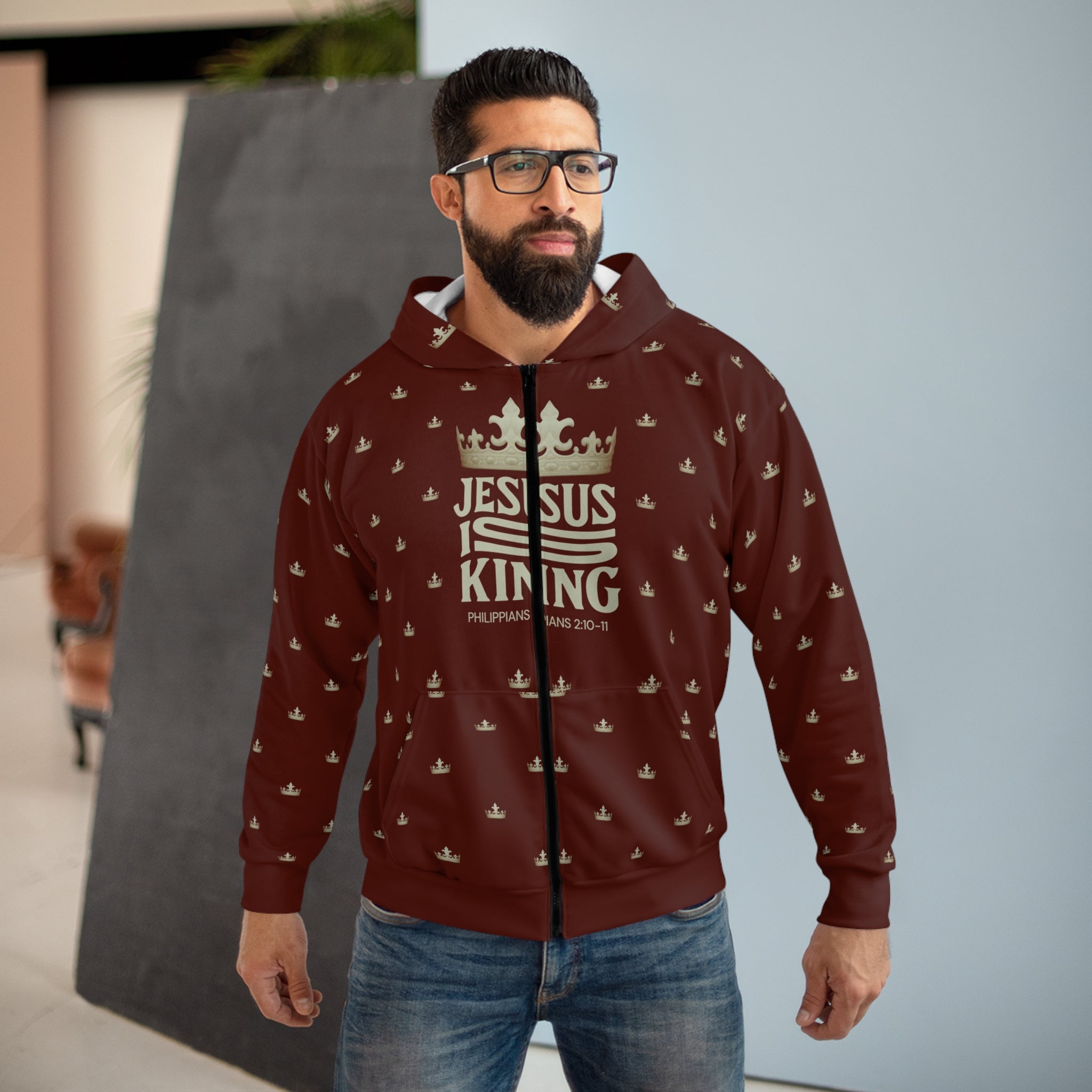 Jesus is King Unisex Zip Hoodie