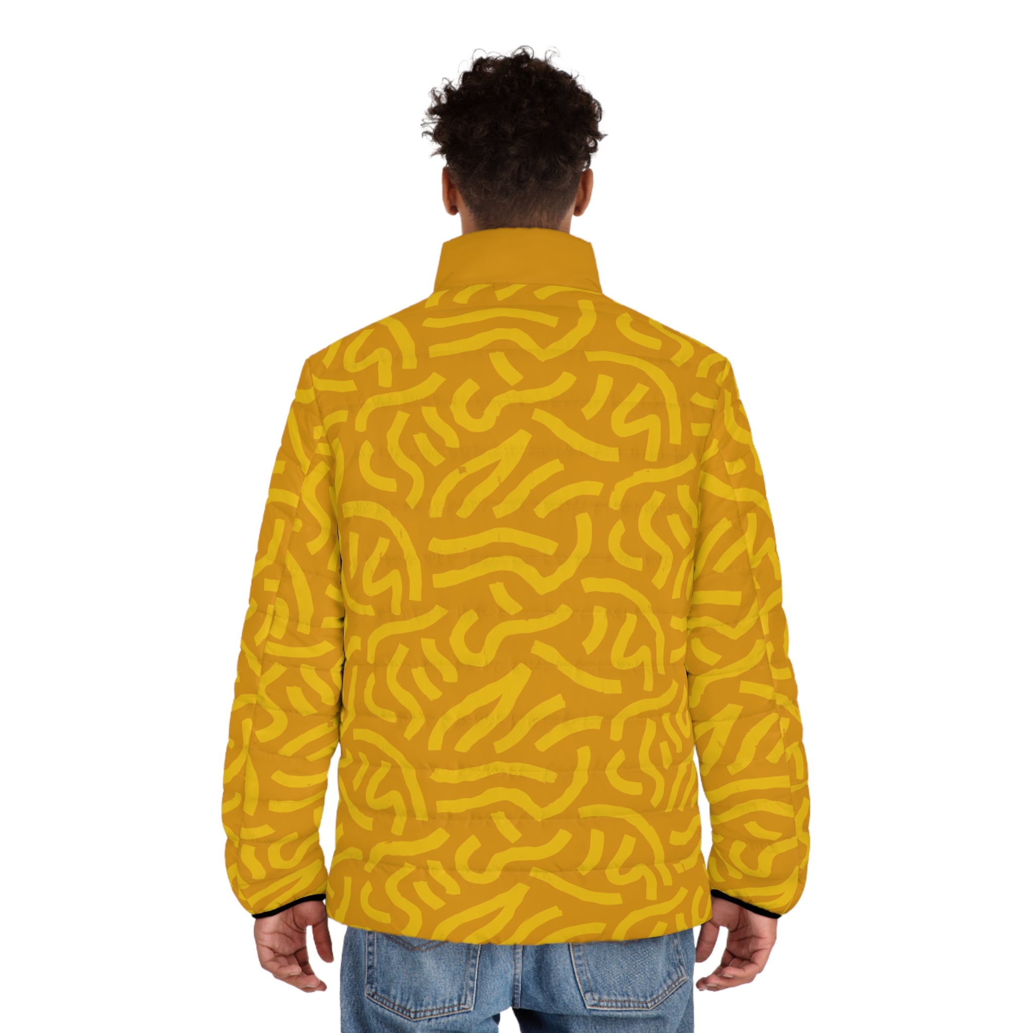 King Jesus Bold Yellow Puffer Jacket