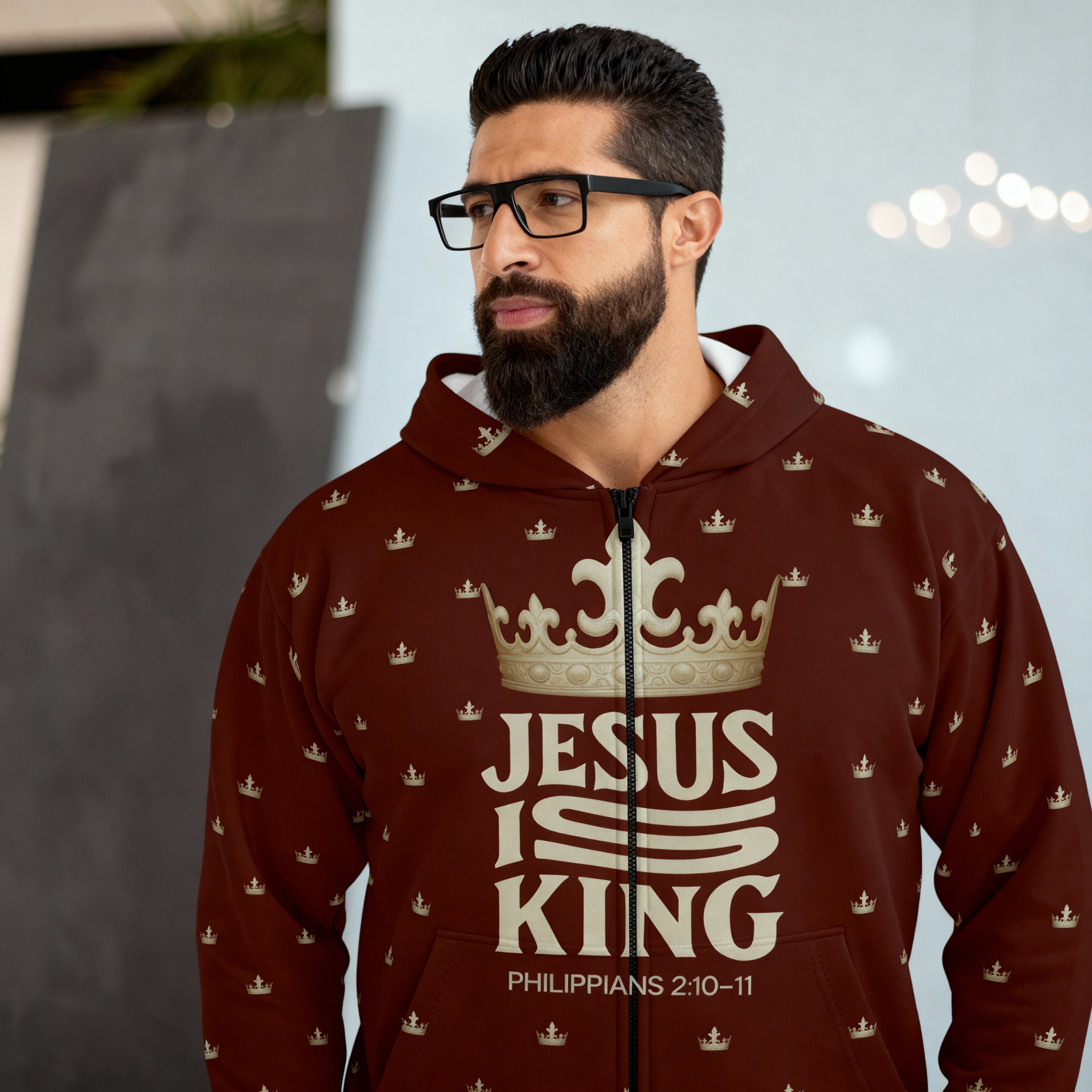 Jesus is King Unisex Zip Hoodie