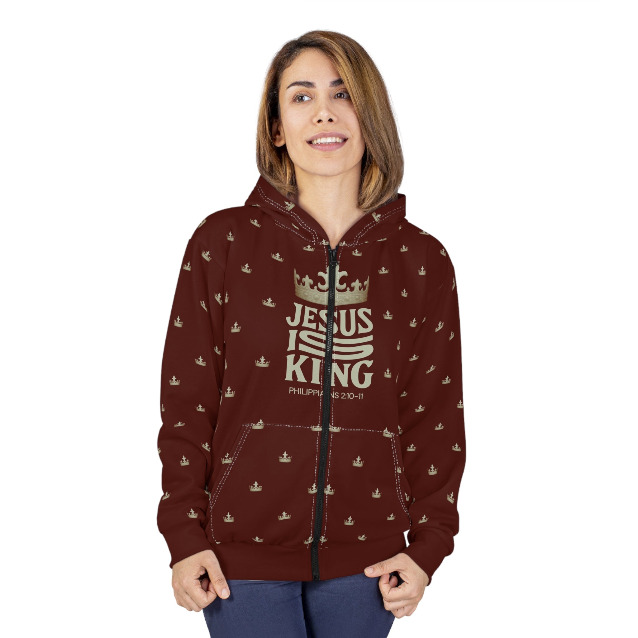 Jesus is King Unisex Zip Hoodie