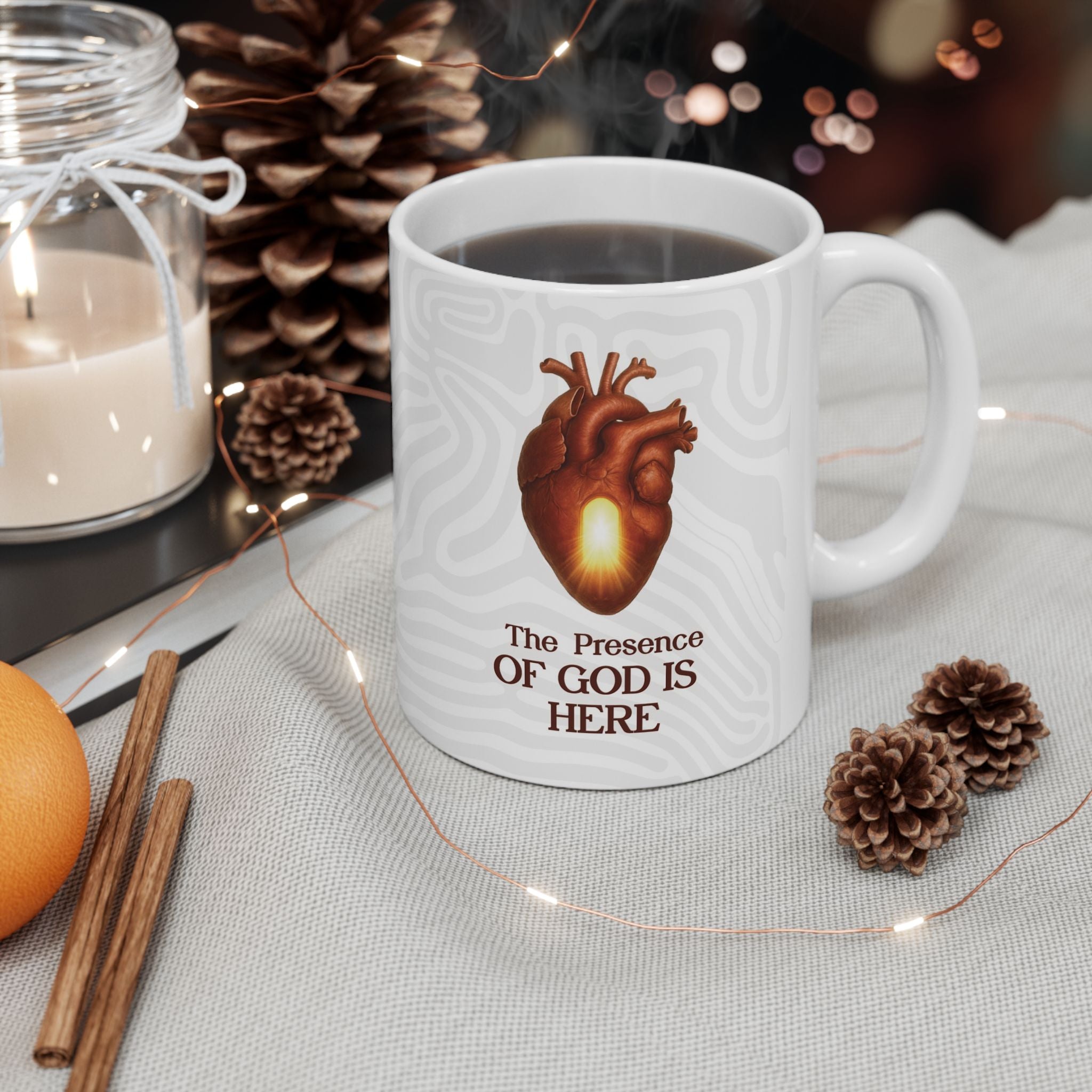 Cozy Nature-Themed Ceramic Mug