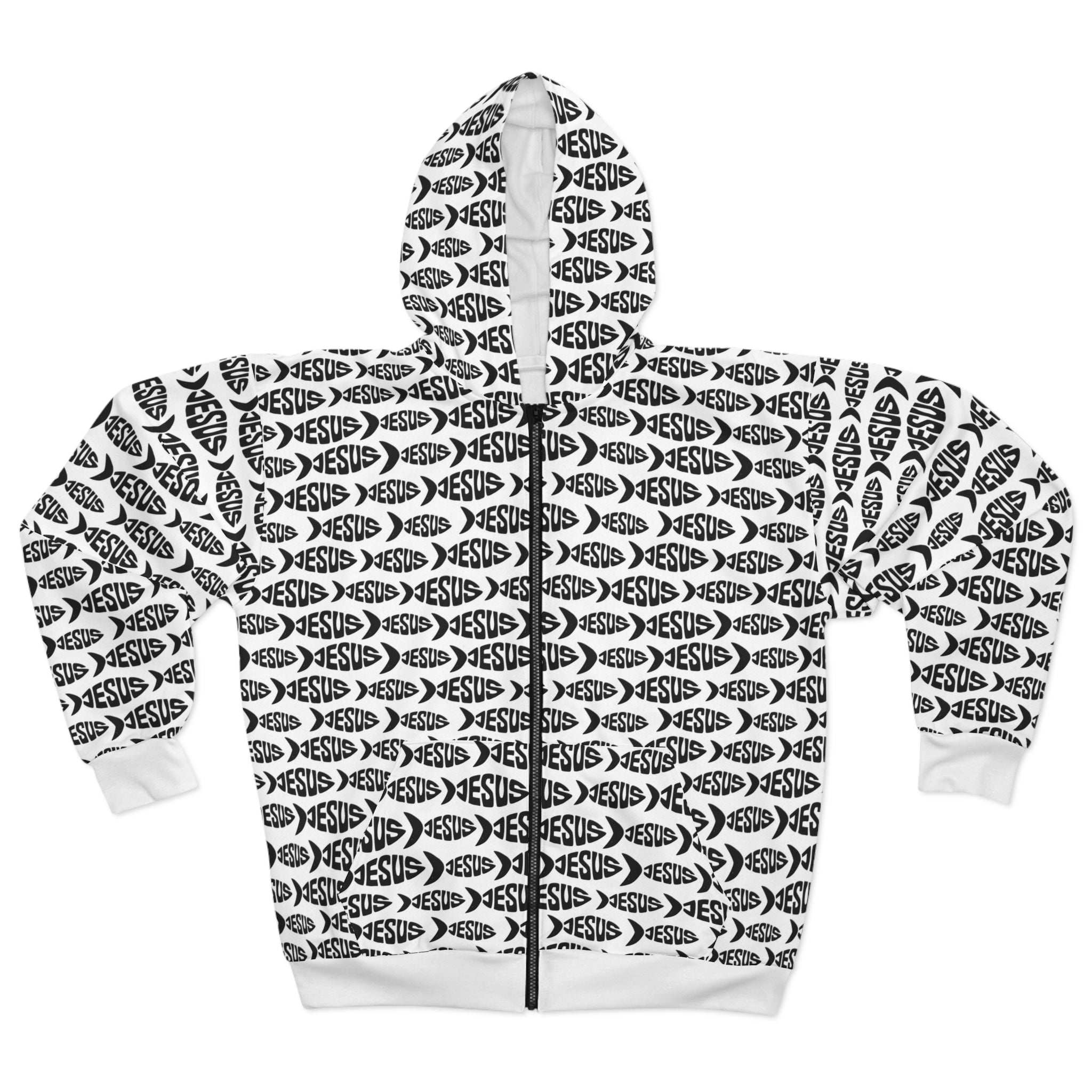 Jesus Fish Unisex Zip Hoodie