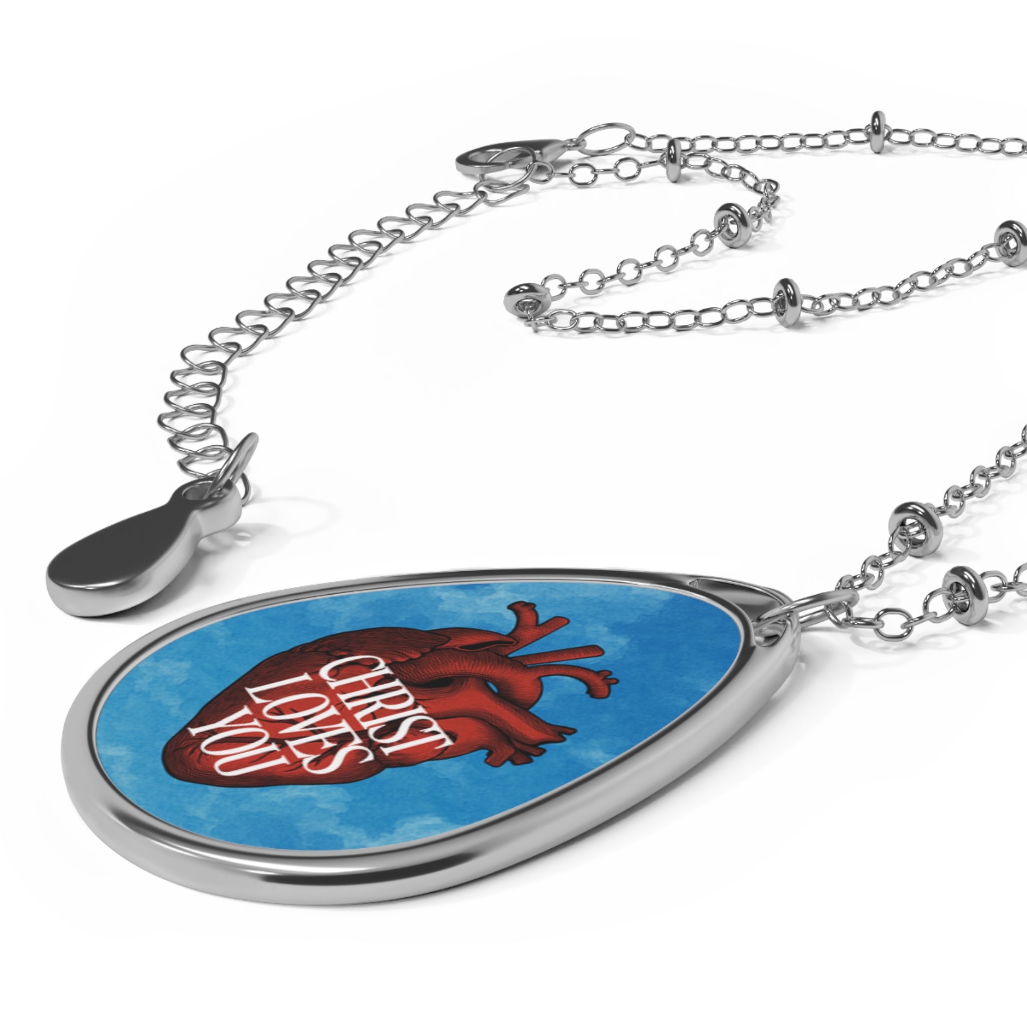 Heartfelt Faith Oval Necklace