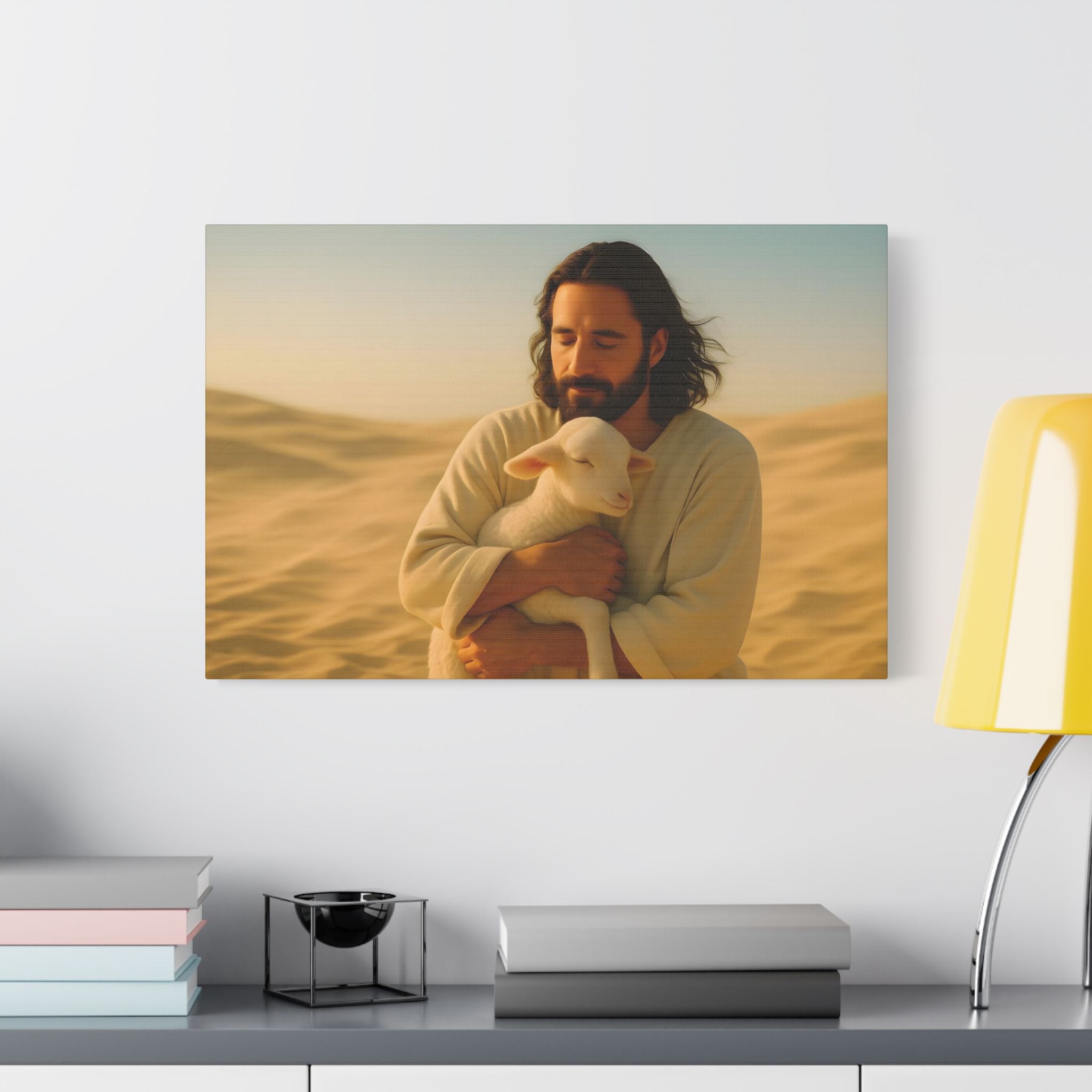 Jesus and Lamb Canvas